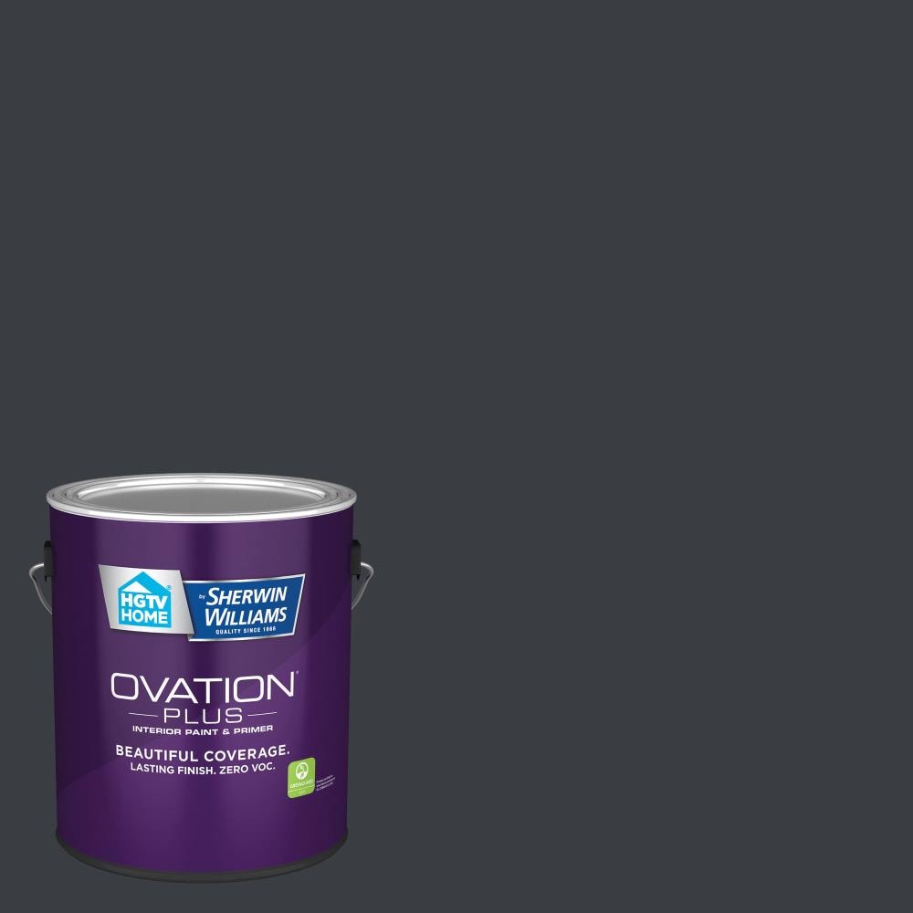 HGTV HOME by Sherwin-Williams 4010-1-2557212 Ovation Plus Flat Chimney Smoke 4010-1 Latex Interior Paint Paint + Primer ( 1-gallon )