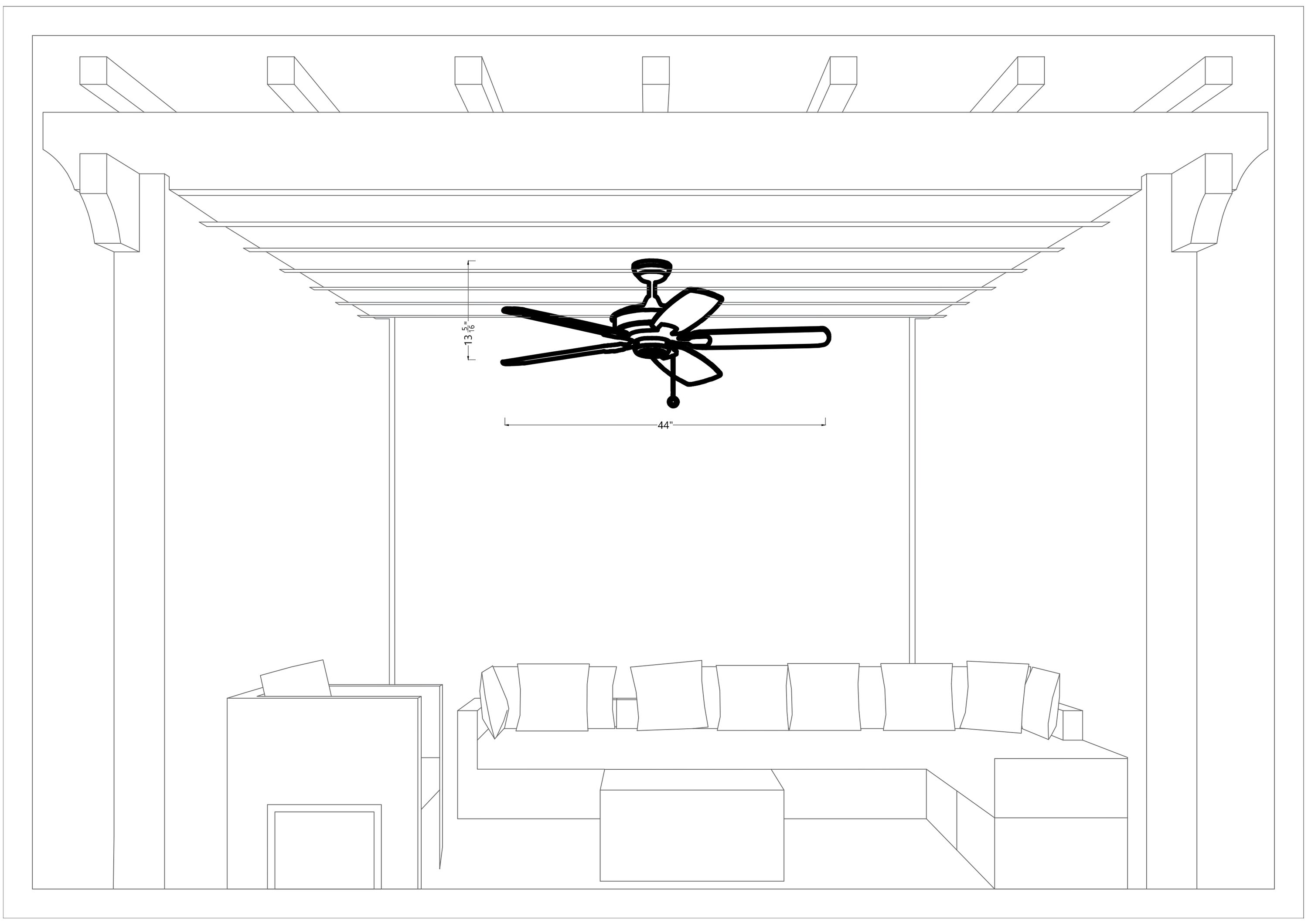 Generation Lighting 5LDO44RZW Ceiling-Fans - View #4