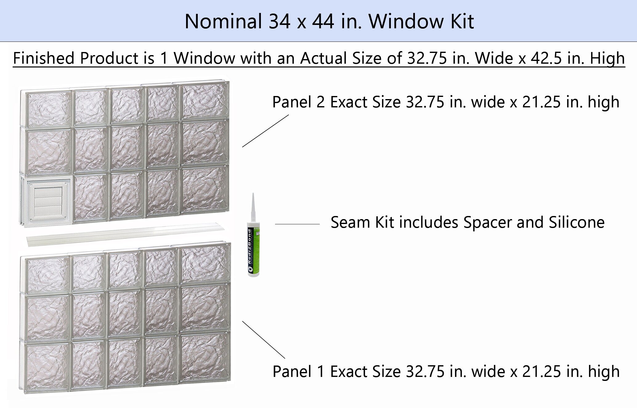 REDI2SET D3444IS Glass-Block-Windows - View #2