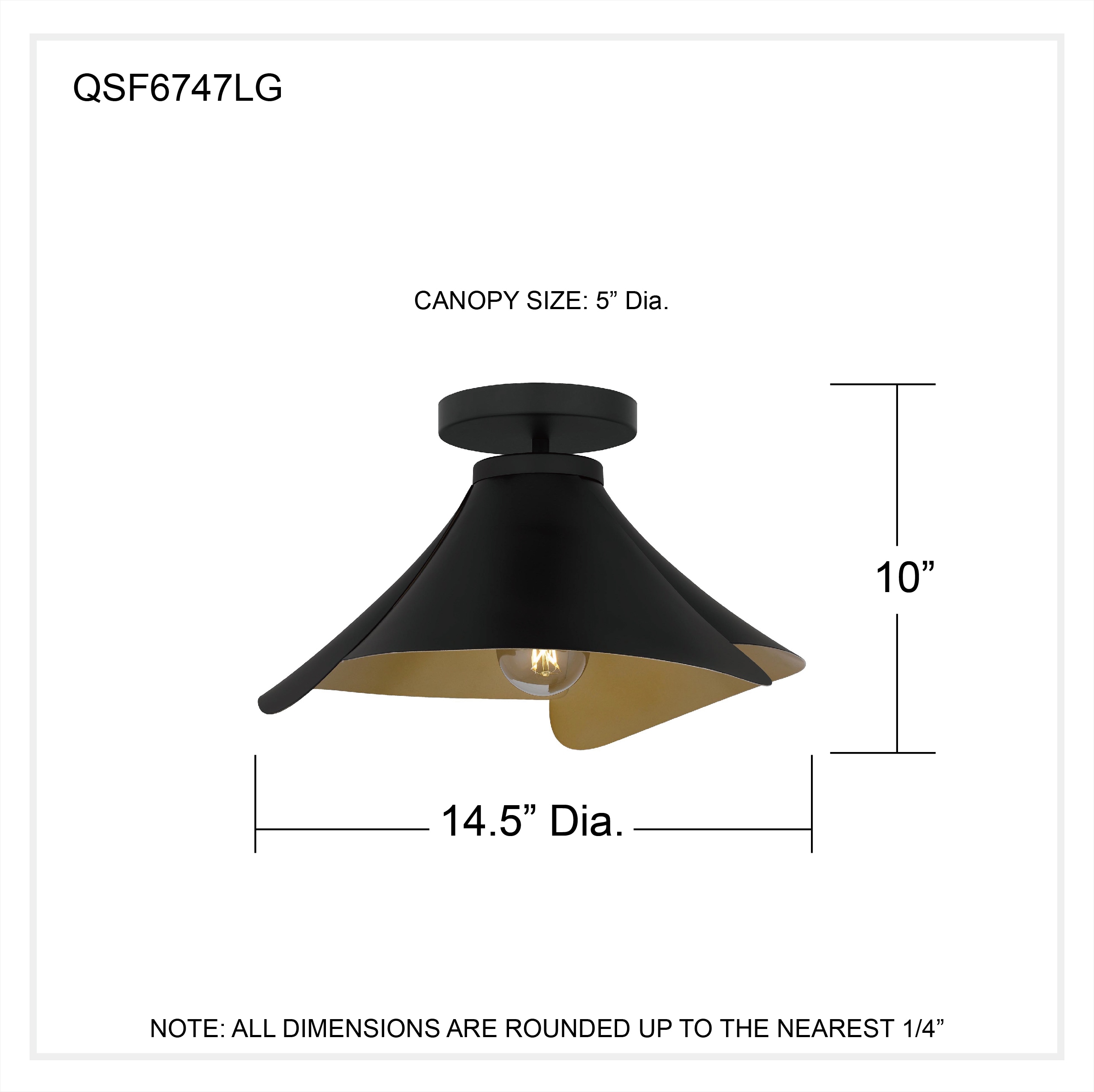 Quoizel QSF6747MBK flushmounts - View #5