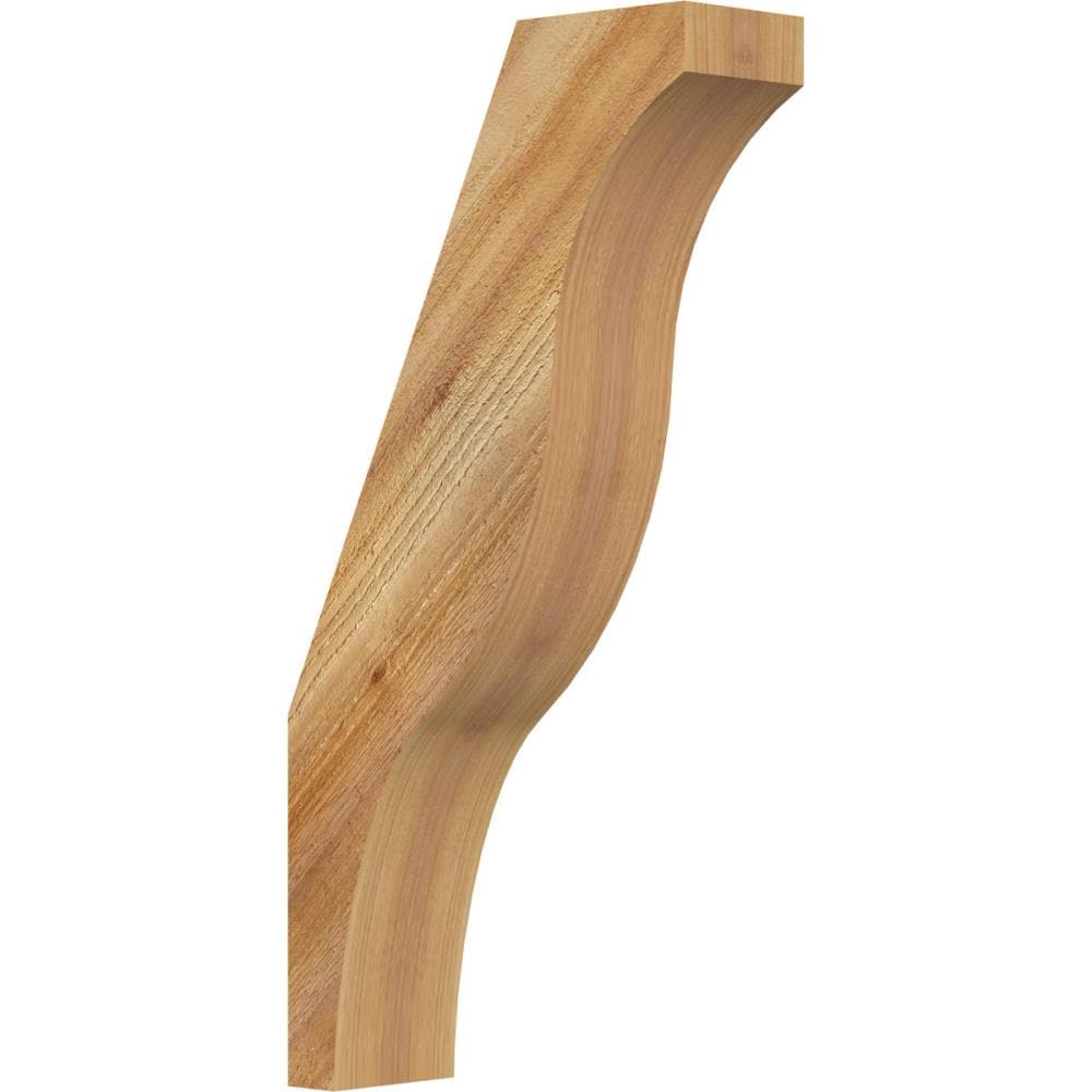 Ekena Millwork BRC04X12X24FST00RWR 4-in x 12-in x 24-in Western Red Cedar Unfinished Wood Funston Rough Sawn Knee Brace