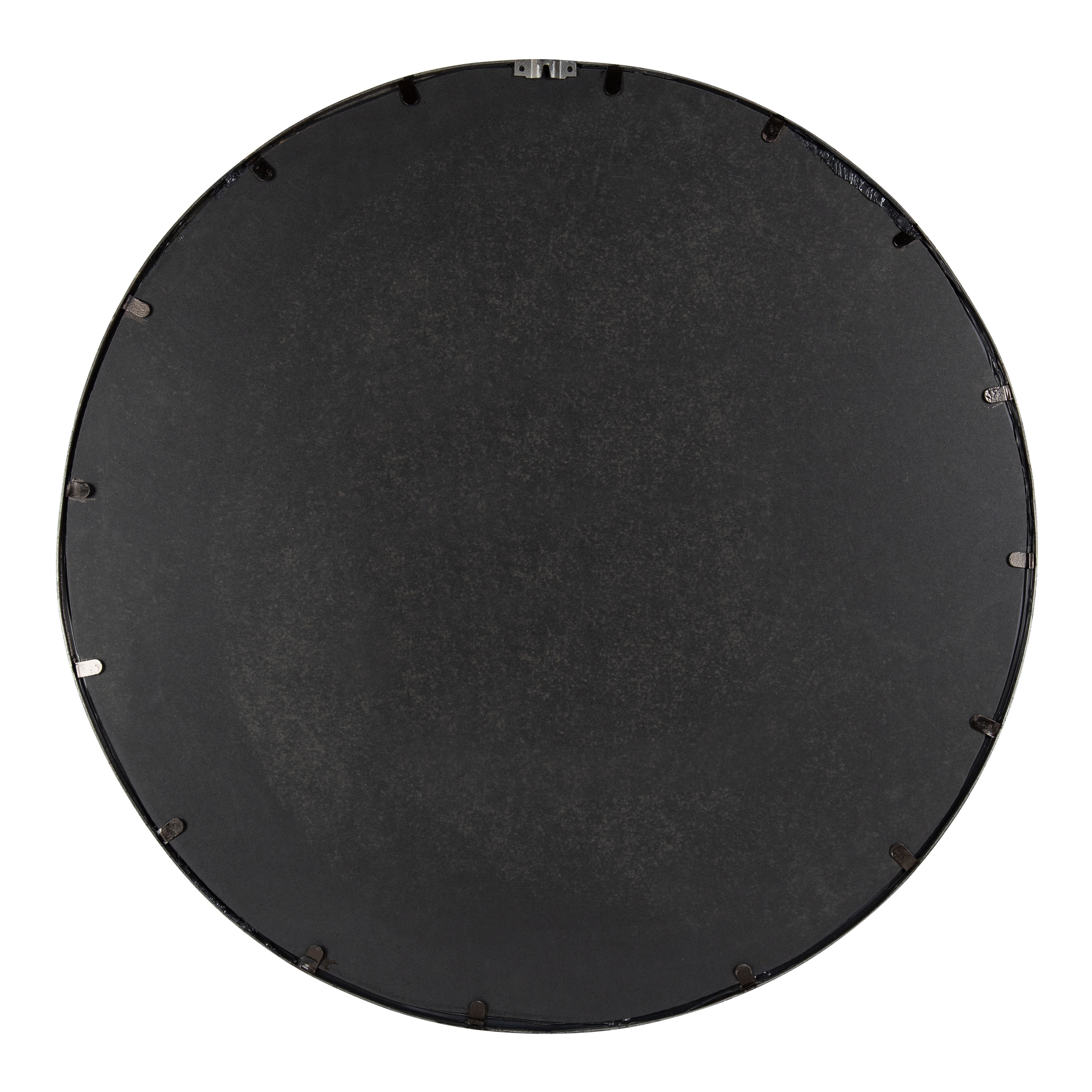 Kate and Laurel Angelis 30-in W x 30-in H Round Black Framed Wall Mirror in  the Mirrors department at