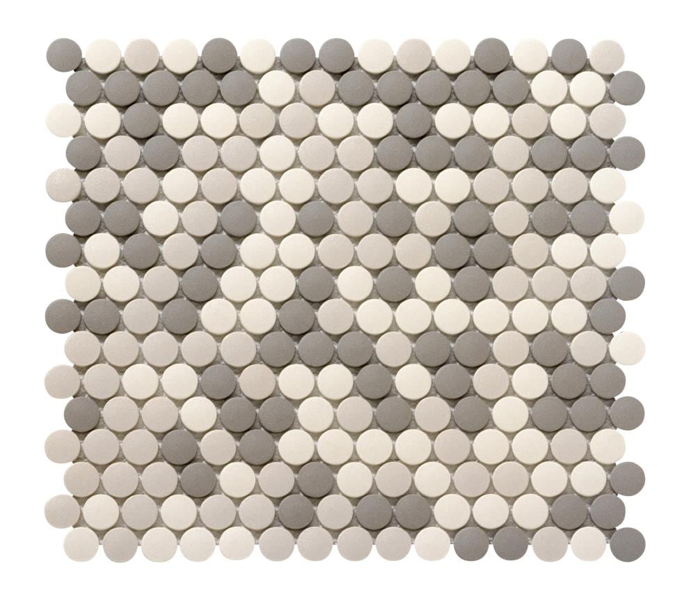 Emser W71ZONELT1212MOP Zone 20-Pack Light Blend Porcelain Border Tile (Common: 12-in x 12-in; Actual: 12.05-in x 12.05-in)