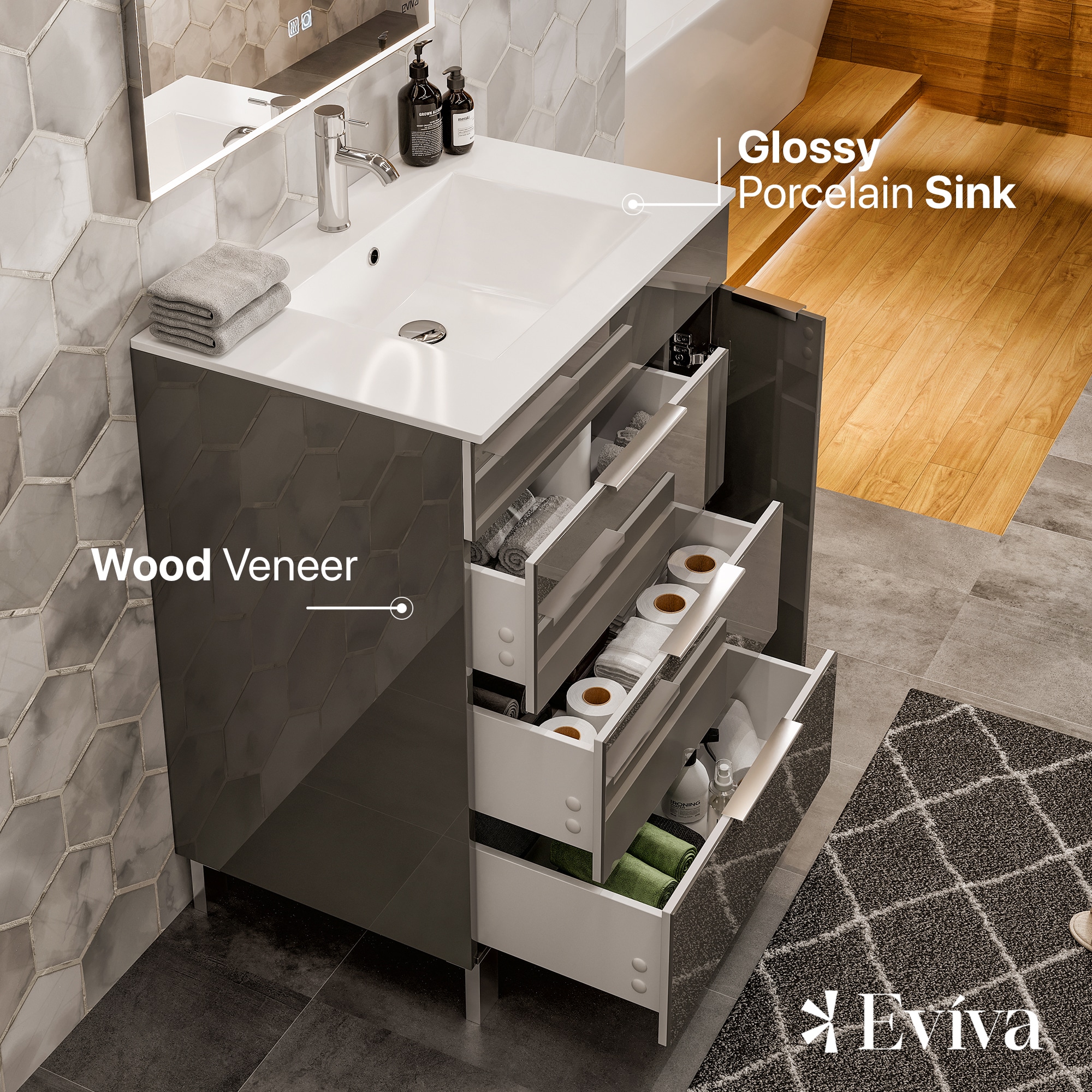 Eviva EVVN530-28GR Bath-Vanity-Combo - View #5