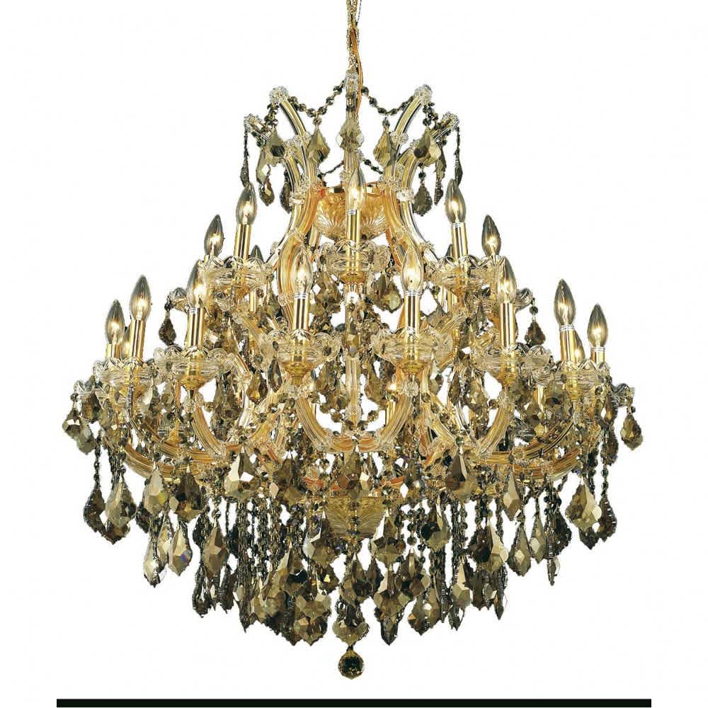 Elegant Lighting Maria Theresa 24 - Light - Gold / Crystal / Steel Chandelier