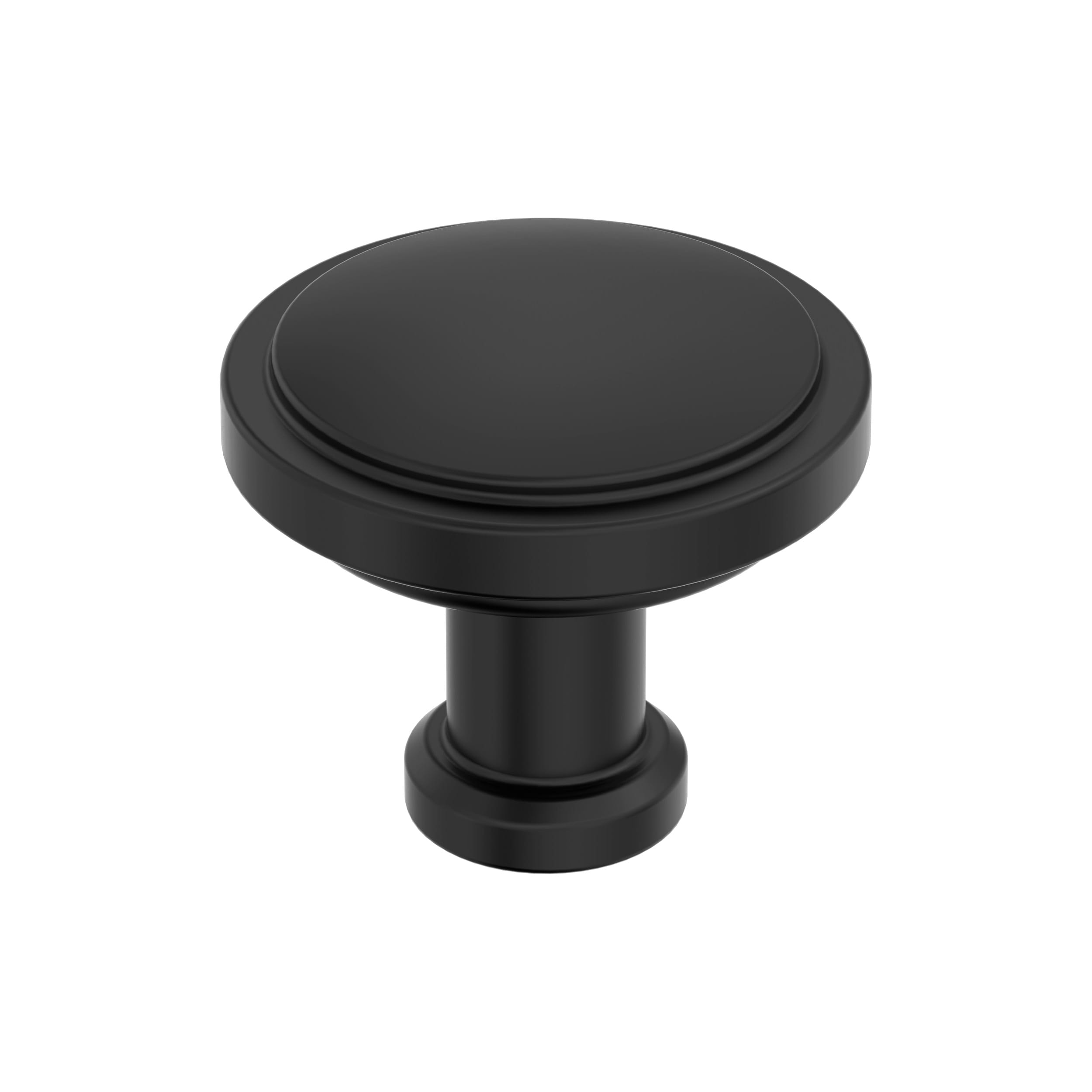Amerock BP37460MB Faircrest 1-1/4-in Matte Black Round Transitional Cabinet Knob