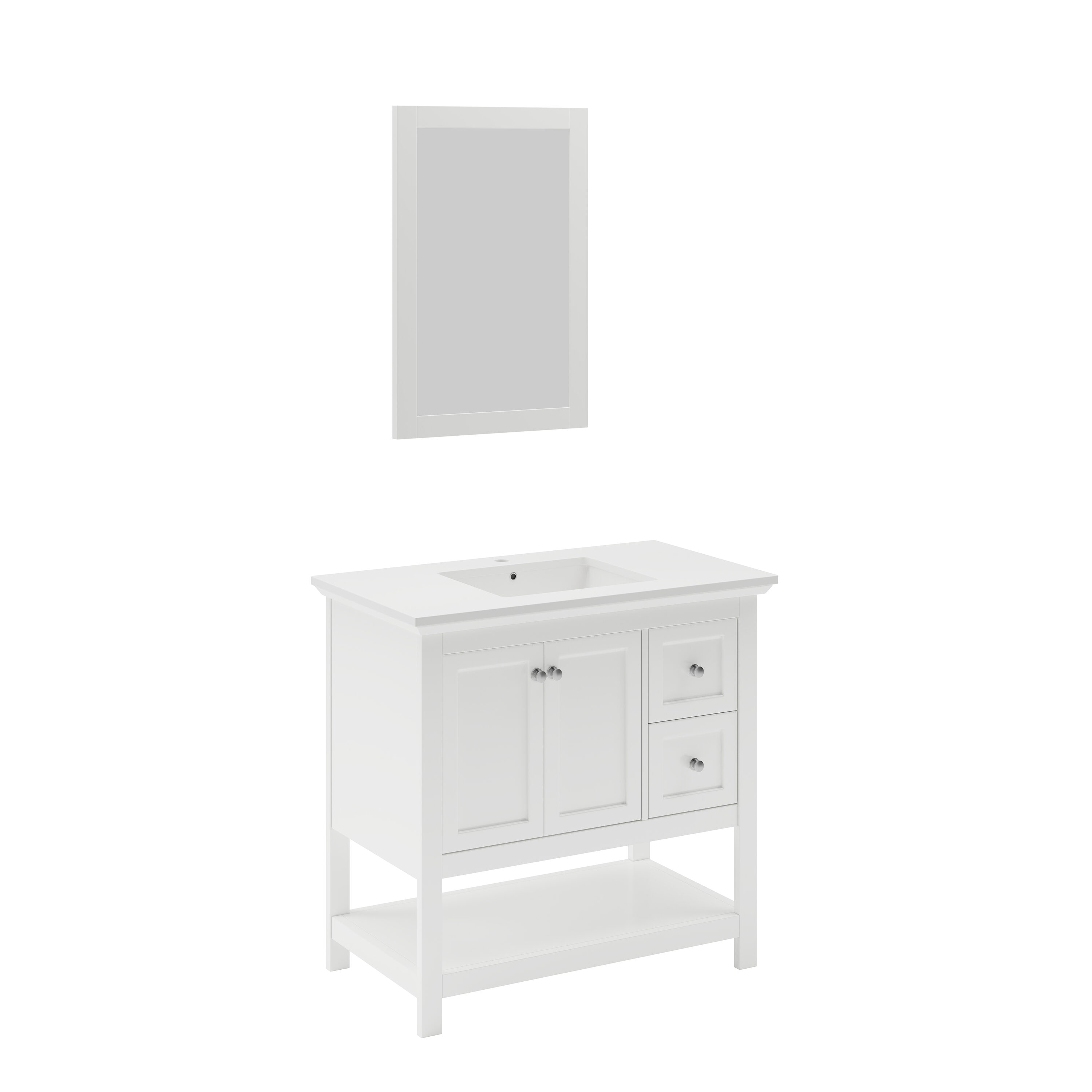 Fresca FVN2336WH Bath-Vanity-Combo - View #2