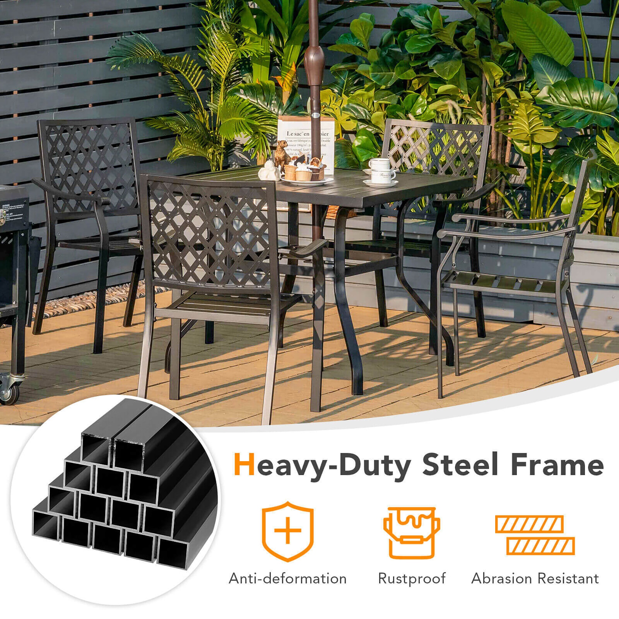 Forclover ALW45-25BR Patio-Tables - View #3