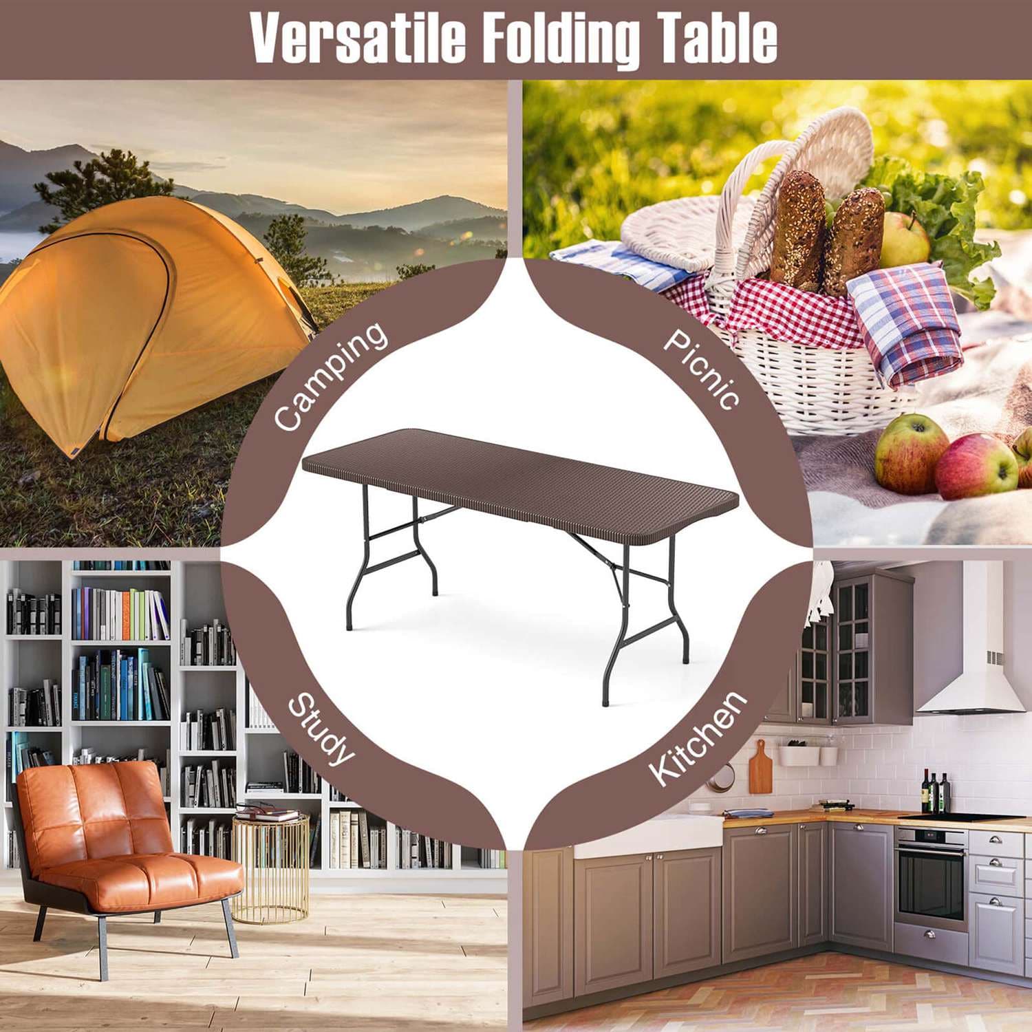 Costway HCST05002 Folding-Tables - View #9