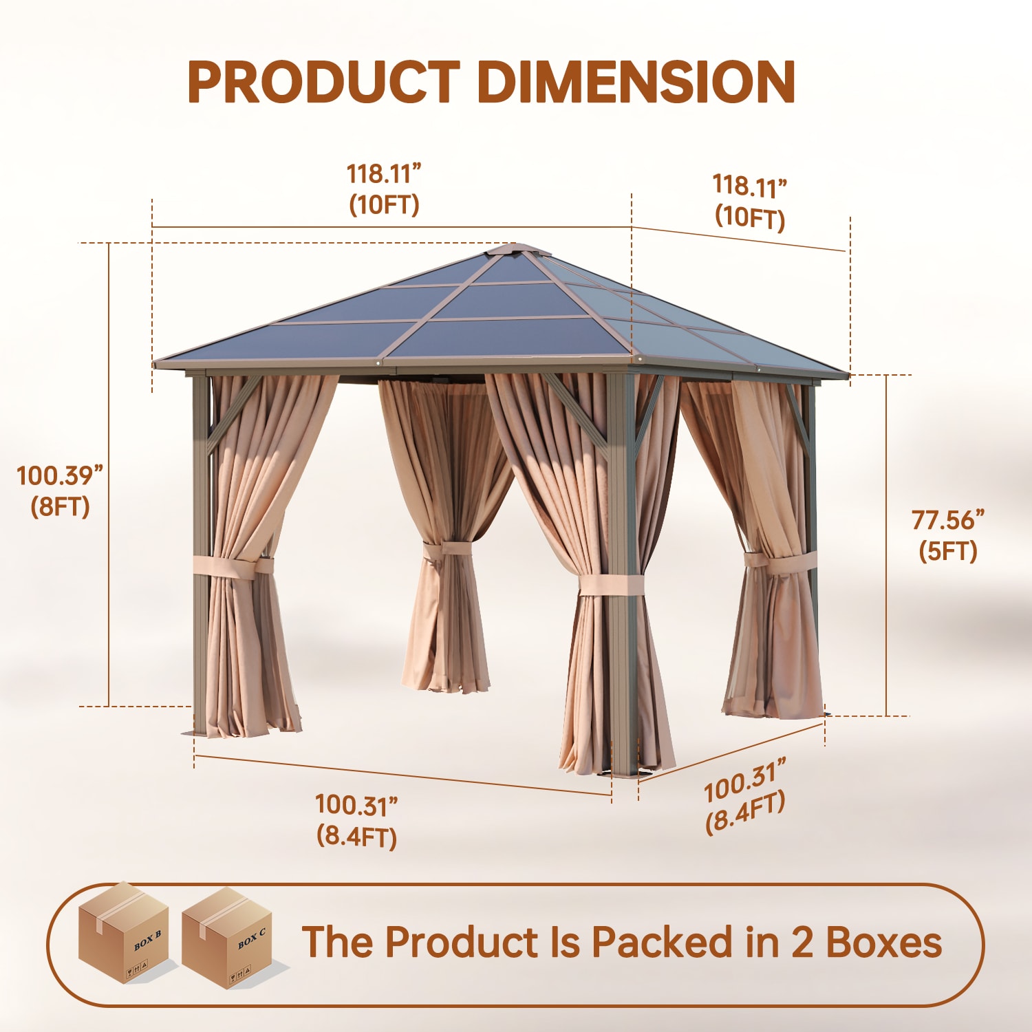 AOXUN G30021BR-1 Wood-Resin-Gazebos - View #9