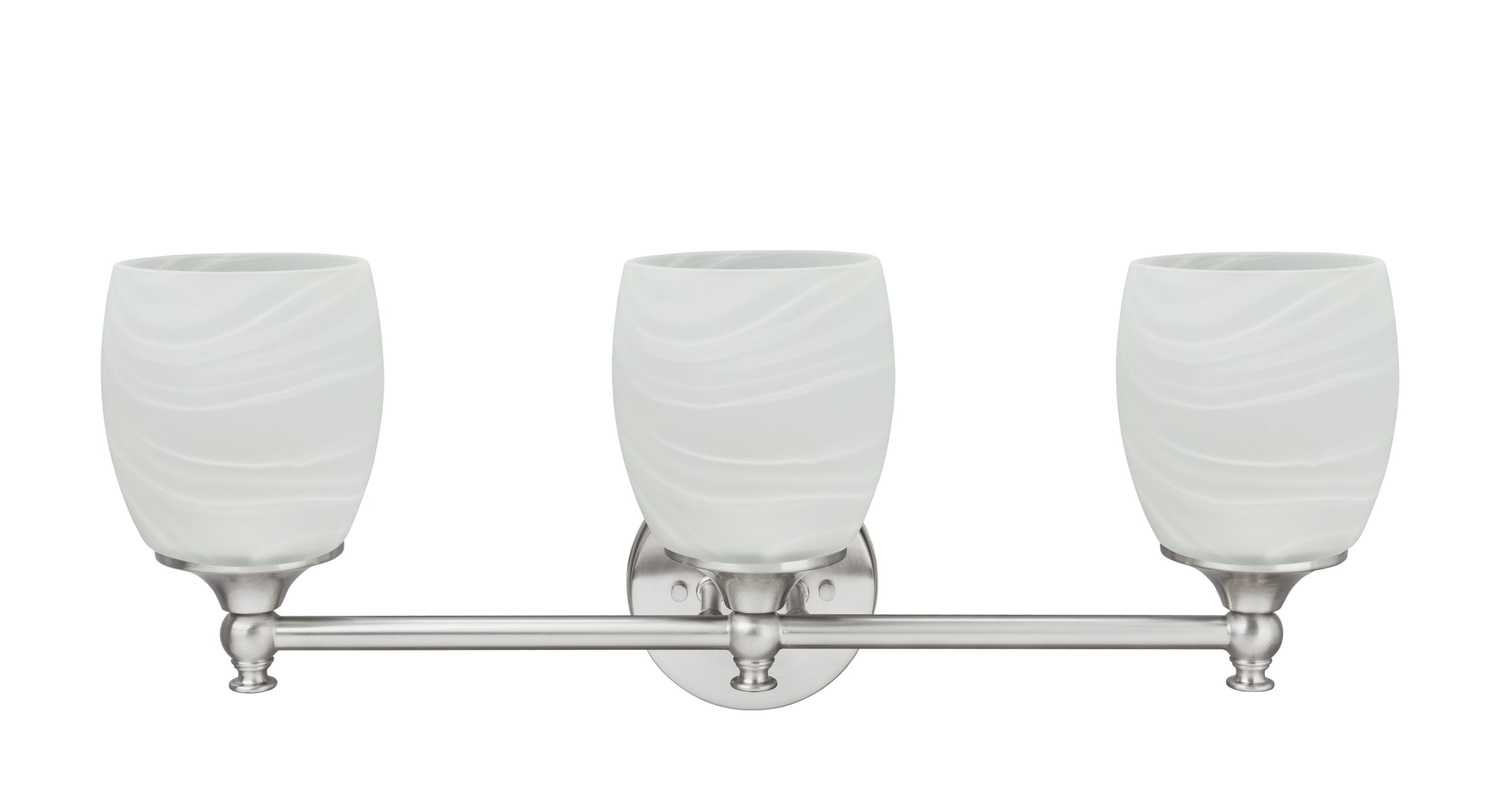 Aspen Creative Corporation 62143 22-in 3 -Light Brushed Nickel Transitional Vanity light
