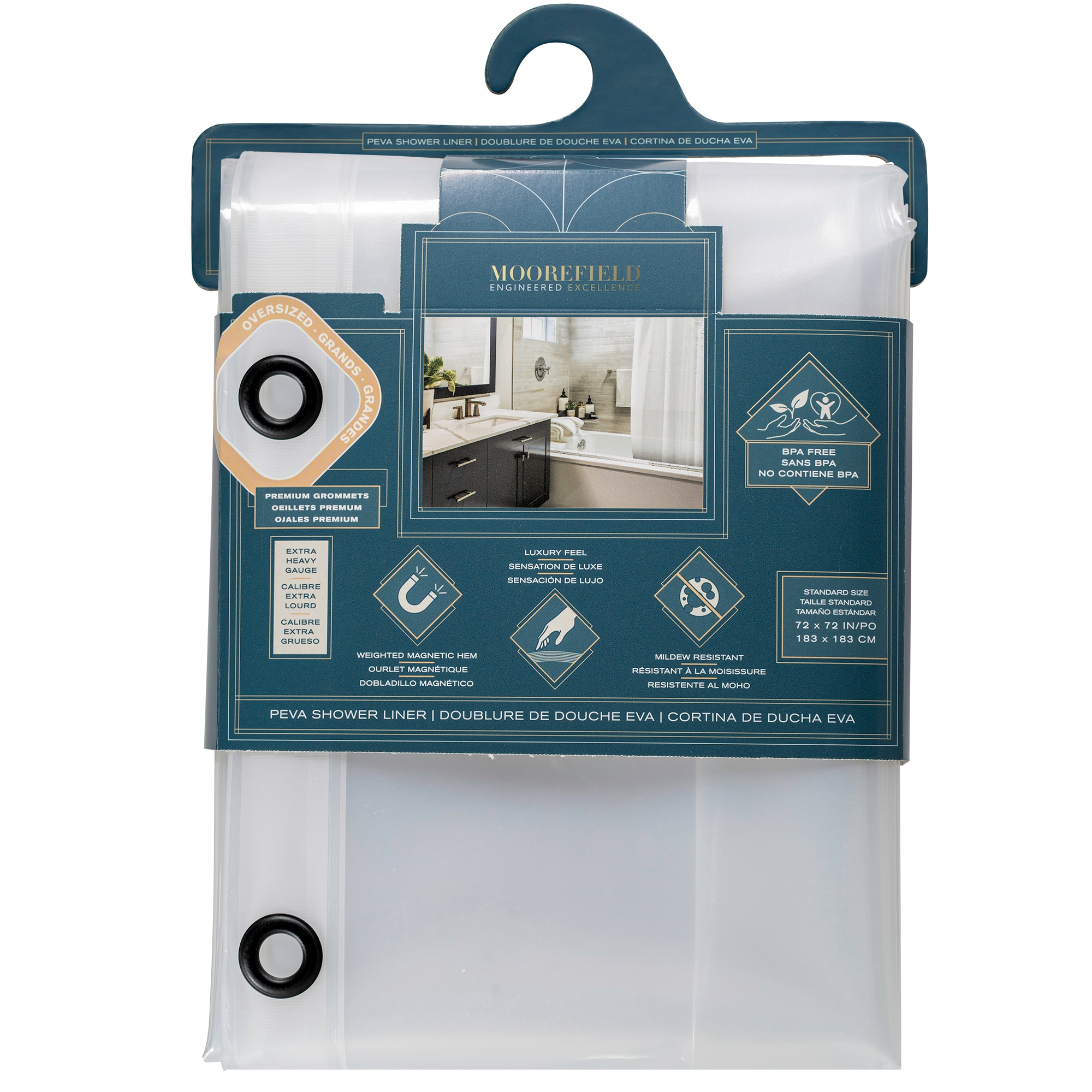 Moorefield LS423CLR Shower-Curtains-Liners - View #7