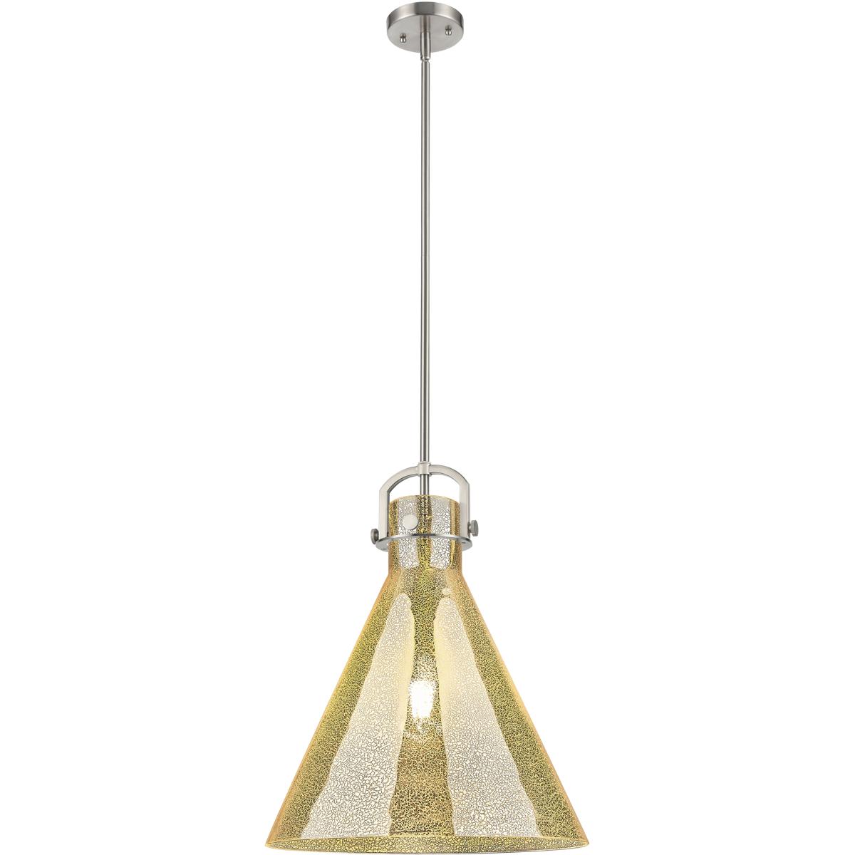Innovations Lighting - 410-1SL-SN-G411-16ME Newton Cone Pendant Satin Nickel