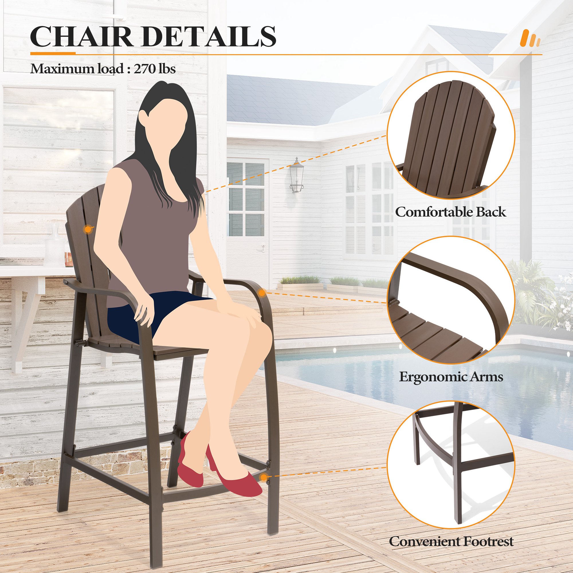 Crestlive Products CL-ST004BRN Patio-Chairs - View #5
