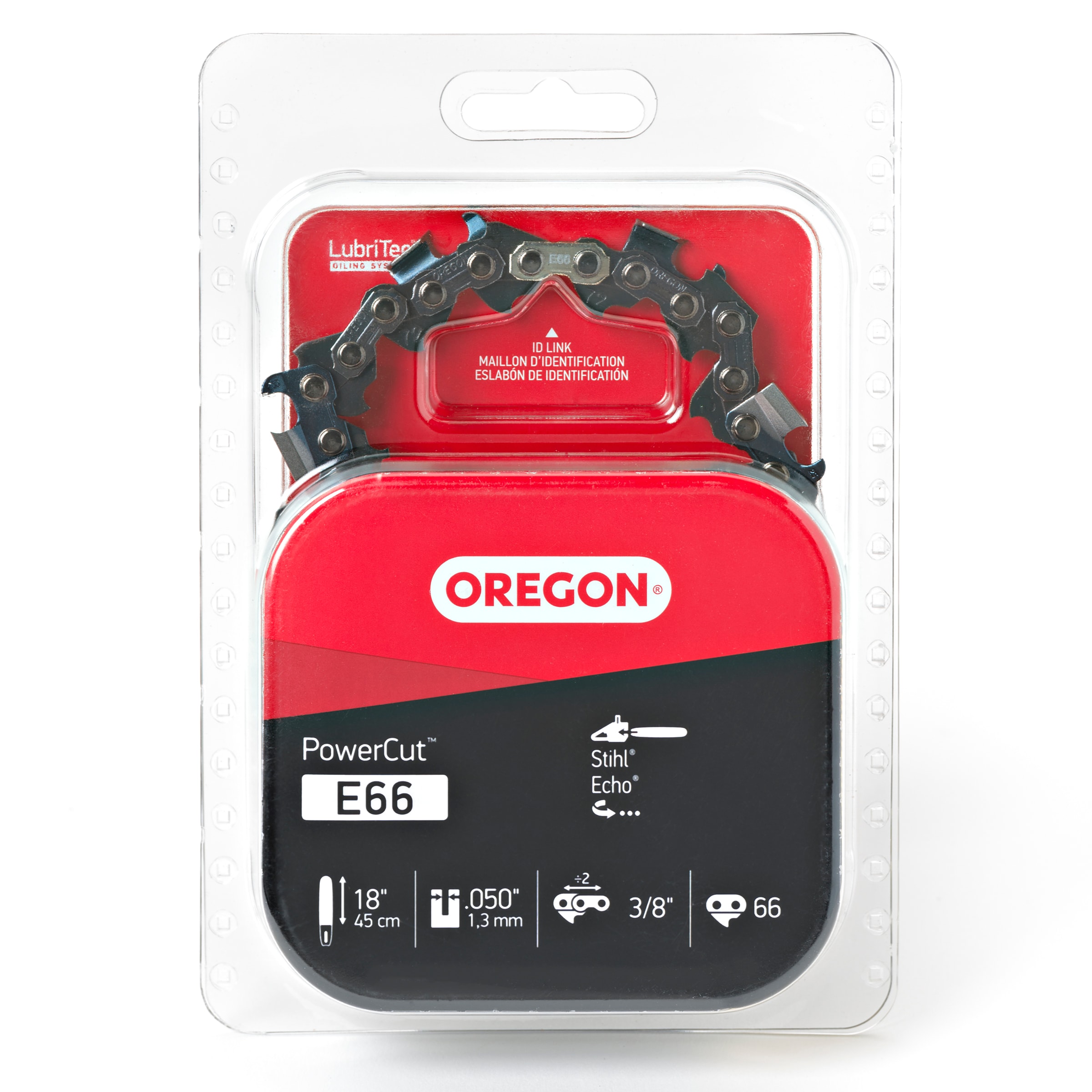  E66 E66 66 Link Replacement Chainsaw Chain For 18-in , 0.05-in Gauge , 3/8-in Pitch