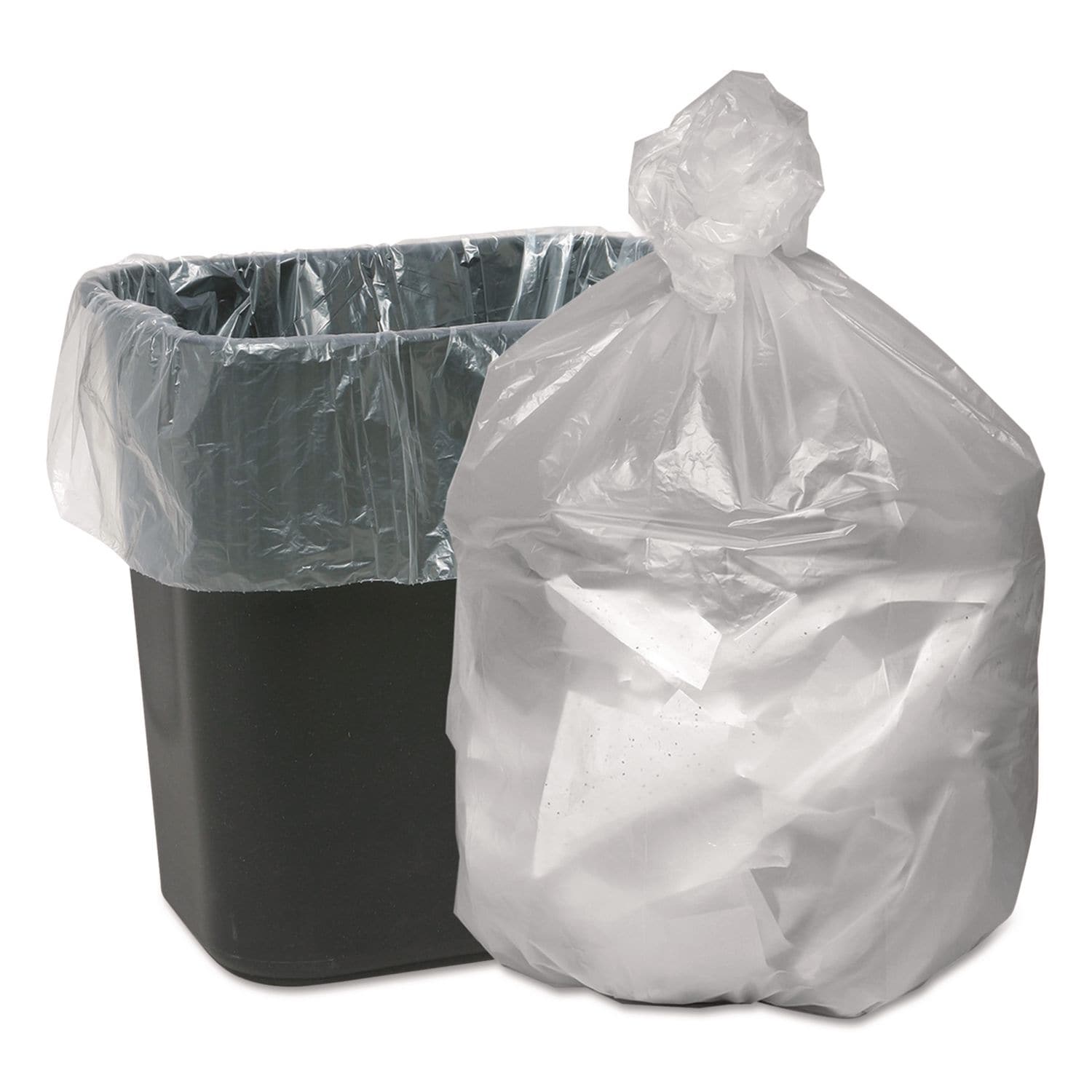 Good 'n Tuff Waste Can Liners 16 gal 6 mic 24 in x 31 in Natural 50 Bags/Roll 20 Rolls/Carton