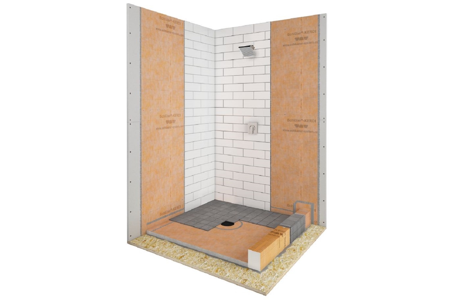 Schluter Systems Kerdi-Shower-Kit 48-in X 48-in PVC Flange 2-in in