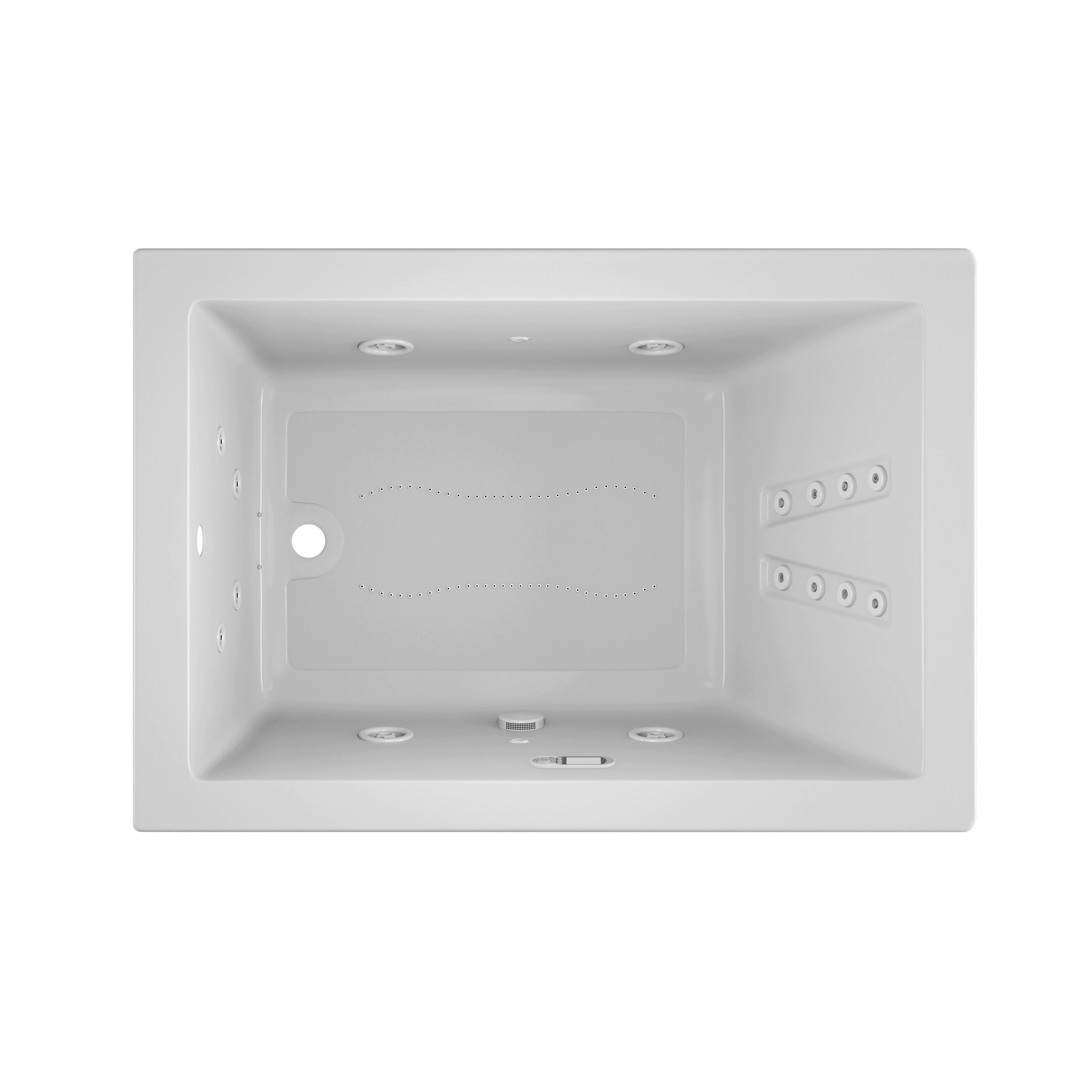 Solna 42-in x 60-in White Acrylic Drop-In Whirlpool and Air Bath Combination Tub (Reversible Drain) | - Jacuzzi SOL6042CRL5CWW