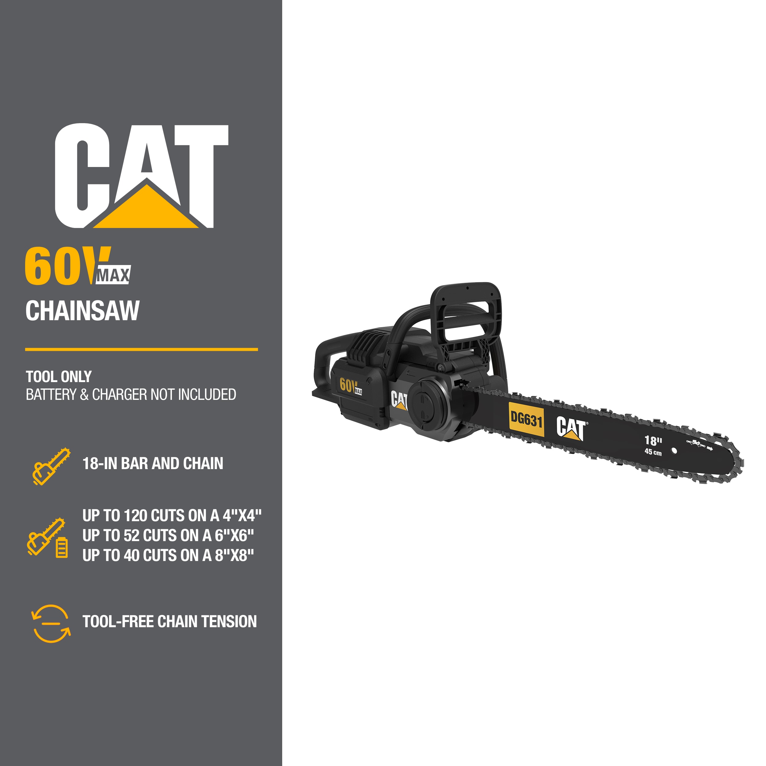 CAT DG631.9 Cordless-Chainsaw - View #2