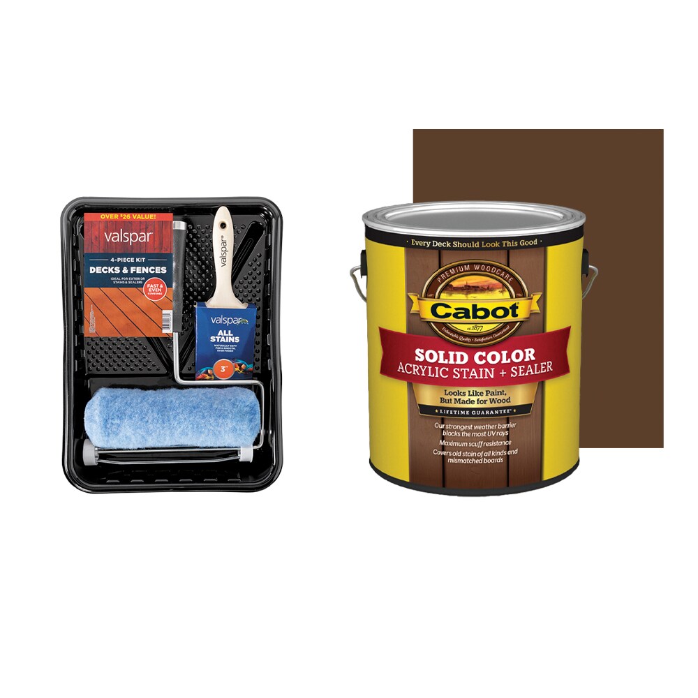 Shop Valspar Solid Potato Skin Exterior Stain Project Kit at Lowes.com