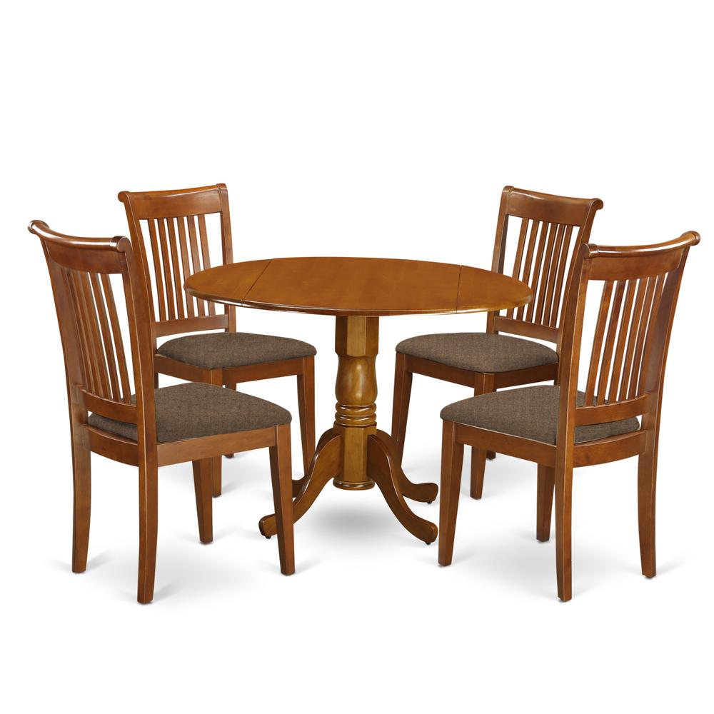 East West Furniture 5 PC Kitchen Table set small Kitchen Table plus 4 ...
