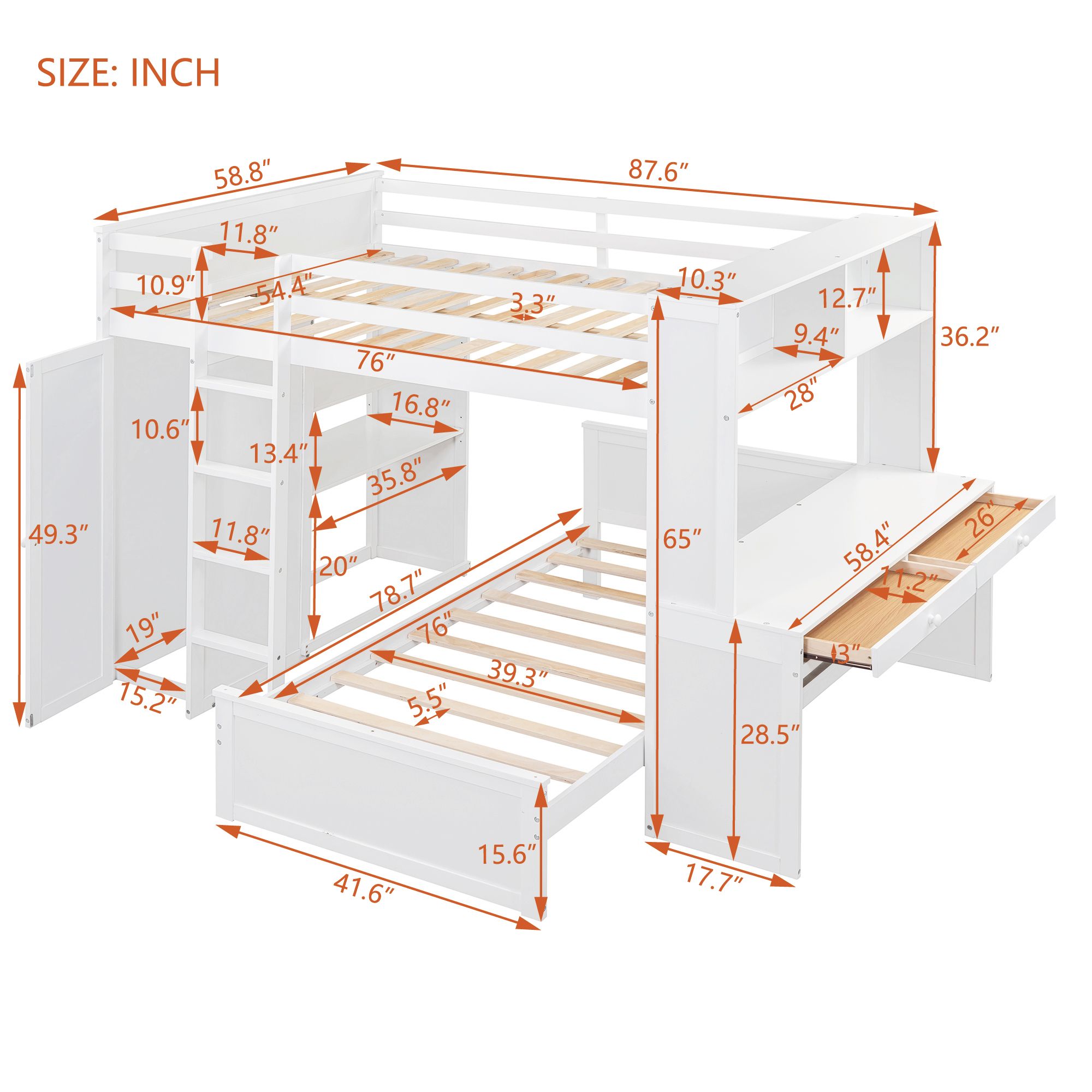 Yiekholo LL-1809AAK Bunk-Beds - View #4