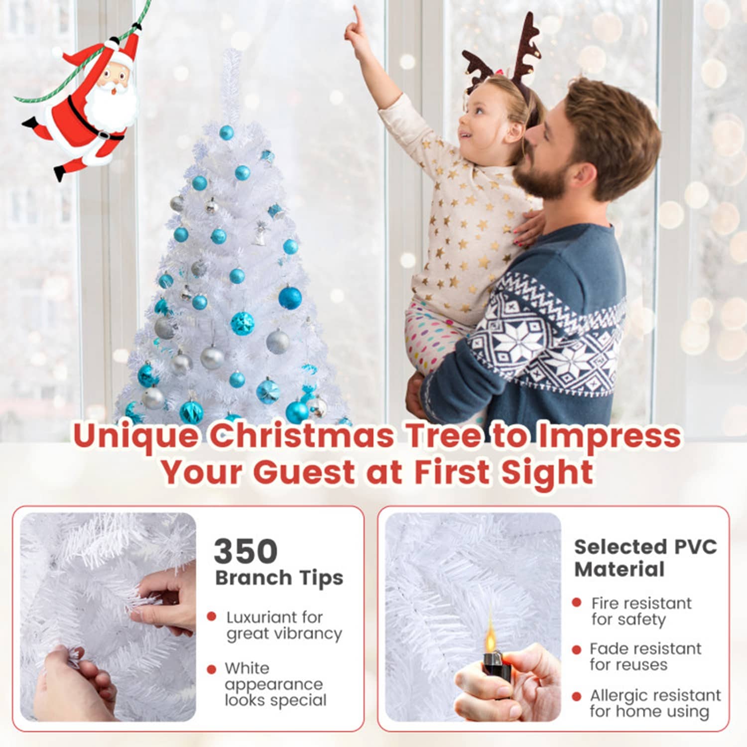 Forclover HYC-CM453C Artificial-Christmas-Trees - View #5