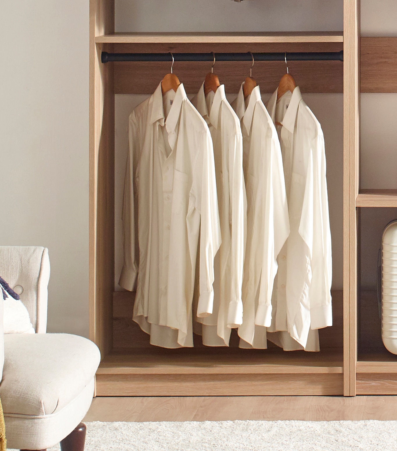 Klair Living PROSPER-ABE OAK Wood-Closet-Kits - View #3