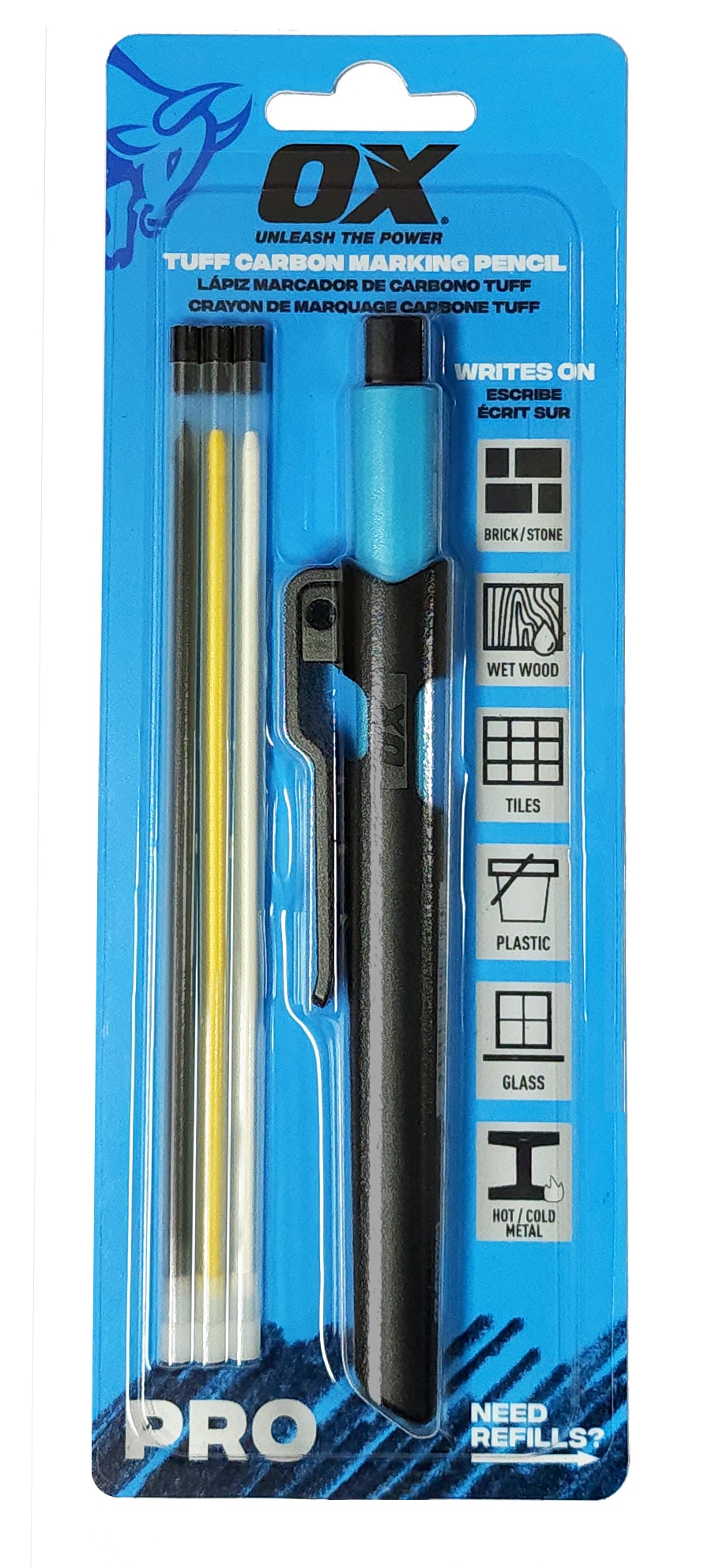 Hiboom Solid Carpenter Pencil Set for Construction with 7 Refills Built-in  Sharpener, Long Nosed Deep Hole Mechanical Pencil Marker for Carpenter