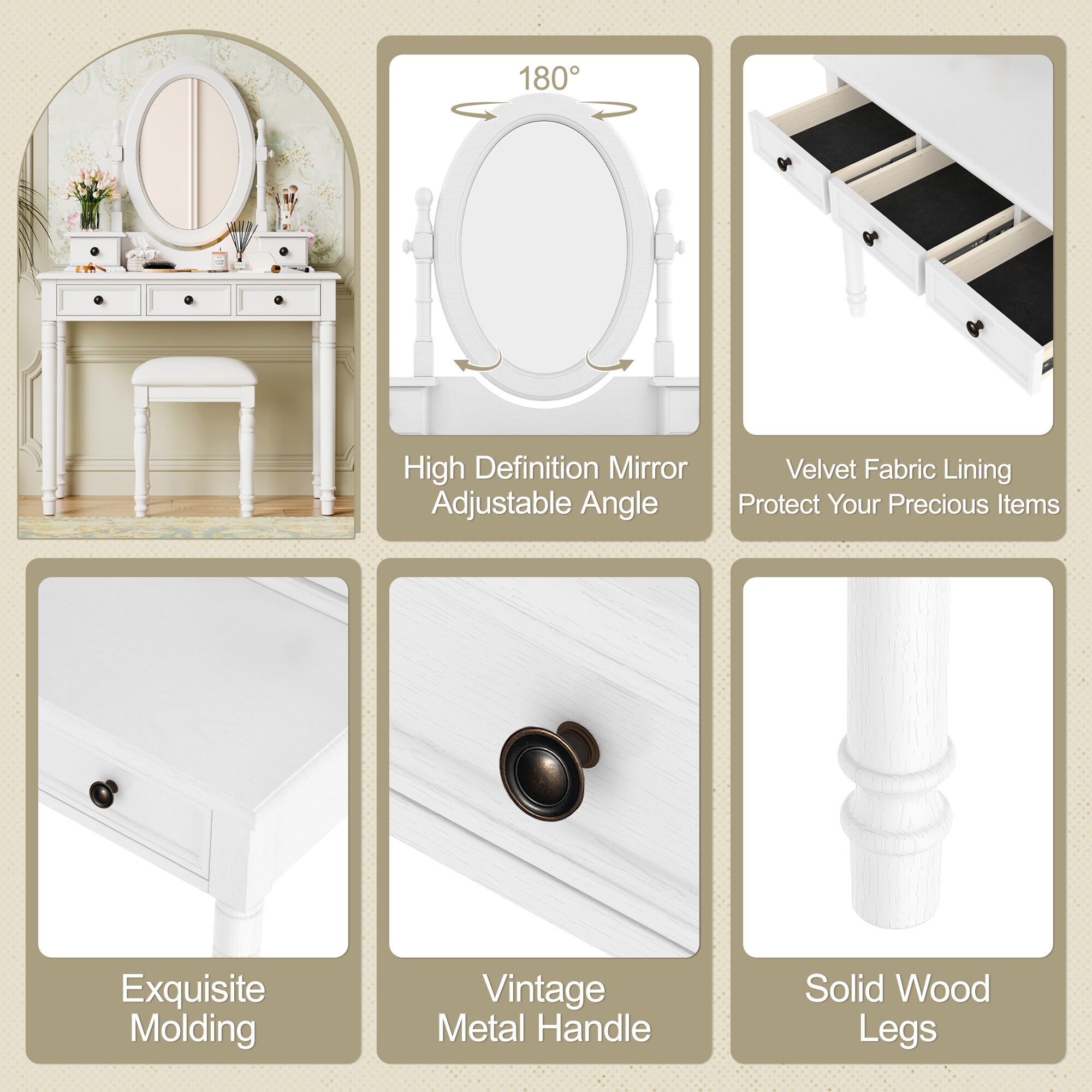 ModernLuxe L3P-N733P305139K Bedroom-Vanities - View #5