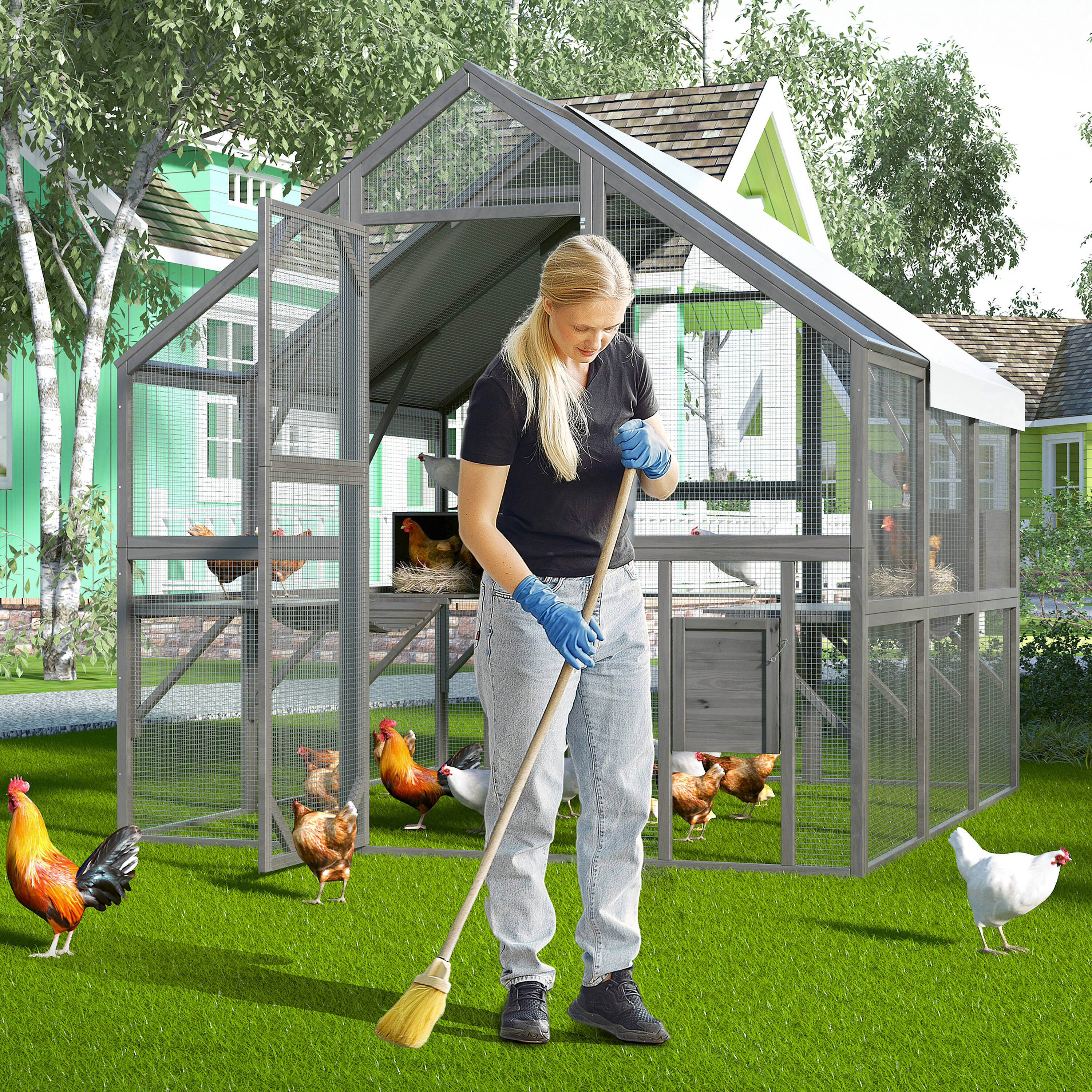 MIDHAM AMKF150158-03+04 Chicken-Coops-Rabbit-Hutches - View #12