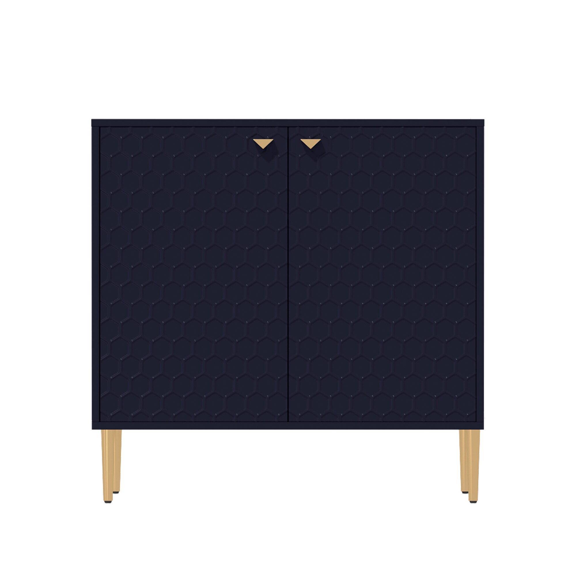 Clihome 2-Door Cabinets 31.5-in W x 32-in H Wood Composite Blue Freestanding Utility Storage Cabinet