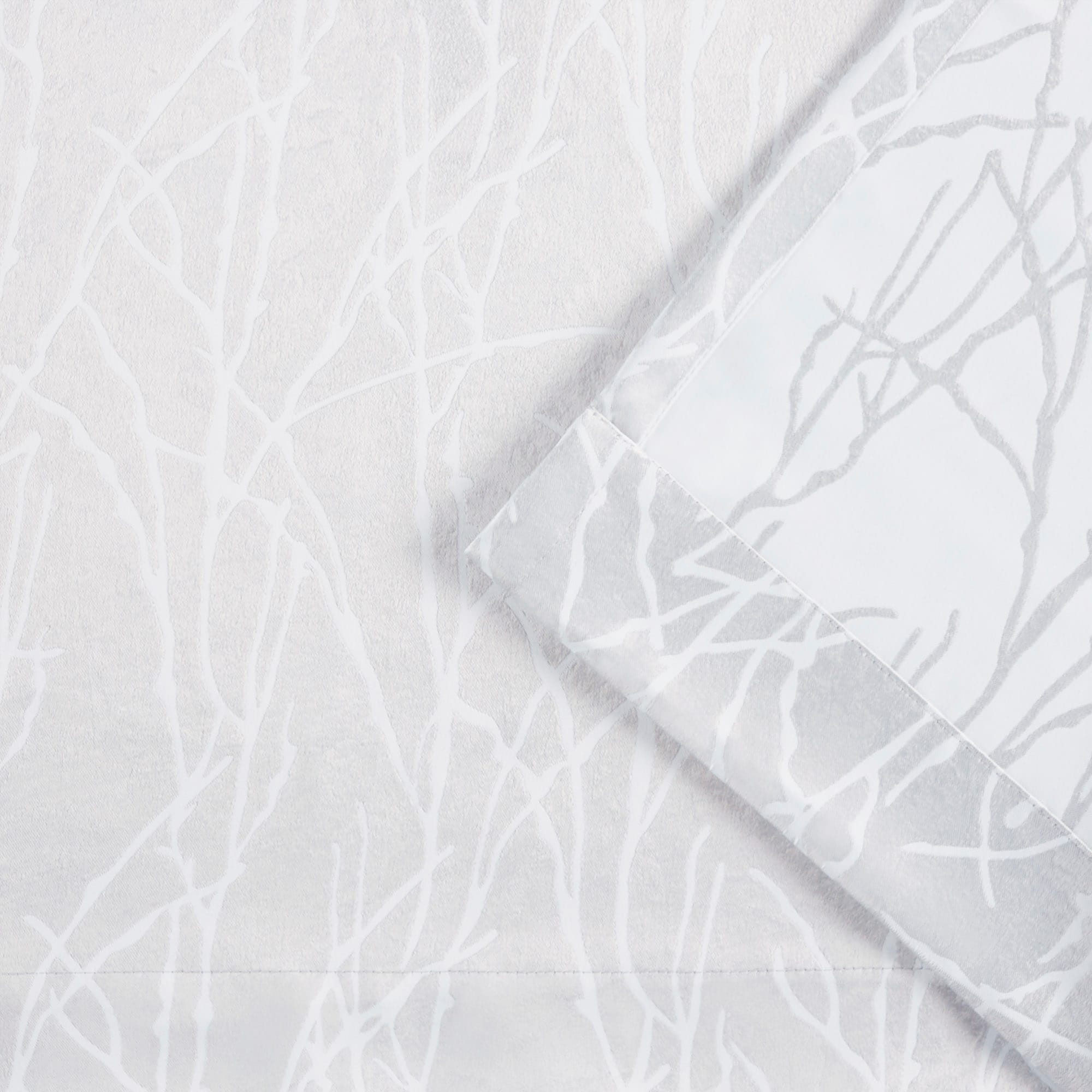 Silver Polyester Room Darkening Grommet Curtain Panels