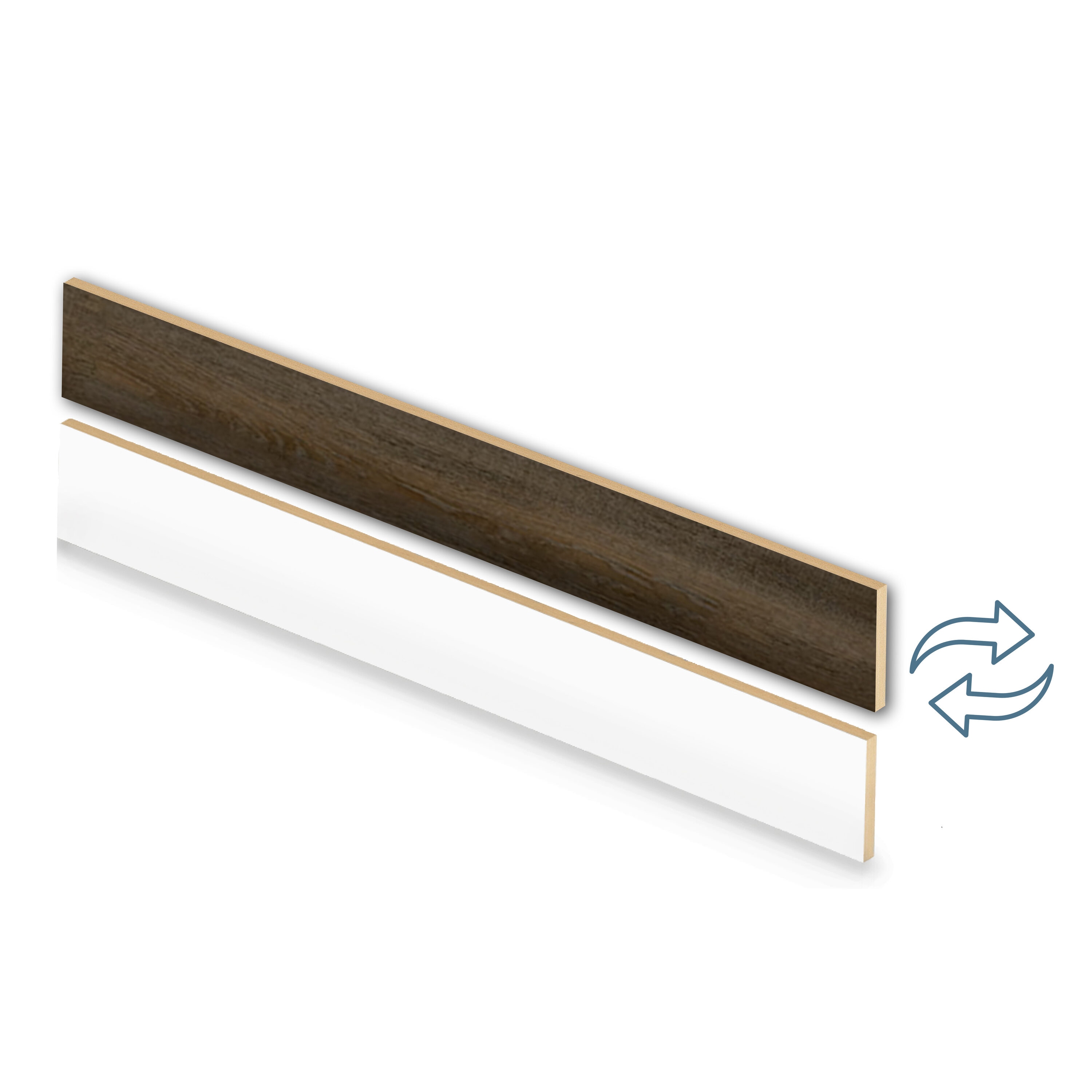 Zamma 20R073901 47-Inches x 7.375-Inches x 0.5-Inches Cap A Tread Stair Renewal System Moose Nose Brown Oak Laminate Stair Riser