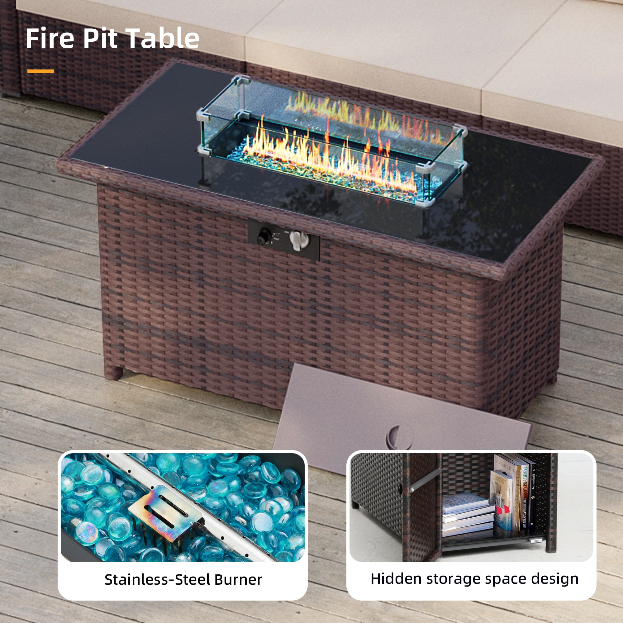 Patio Watcher TBSF-4C43BR-BE Patio-Conversation-Sets - View #7