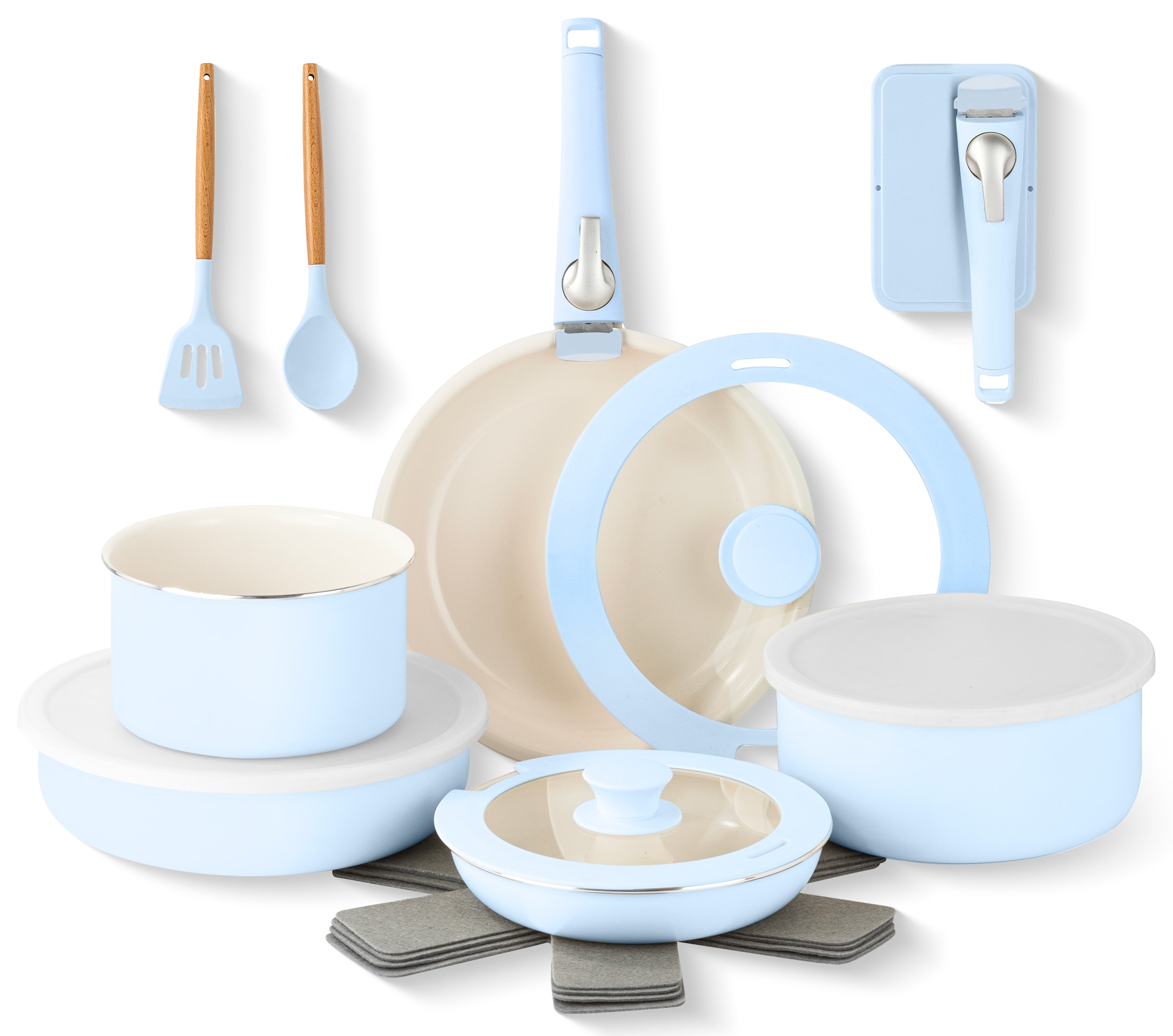 Gotham Steel 6062 18 -Piece 11.8-in Aluminum Cookware set with Lid