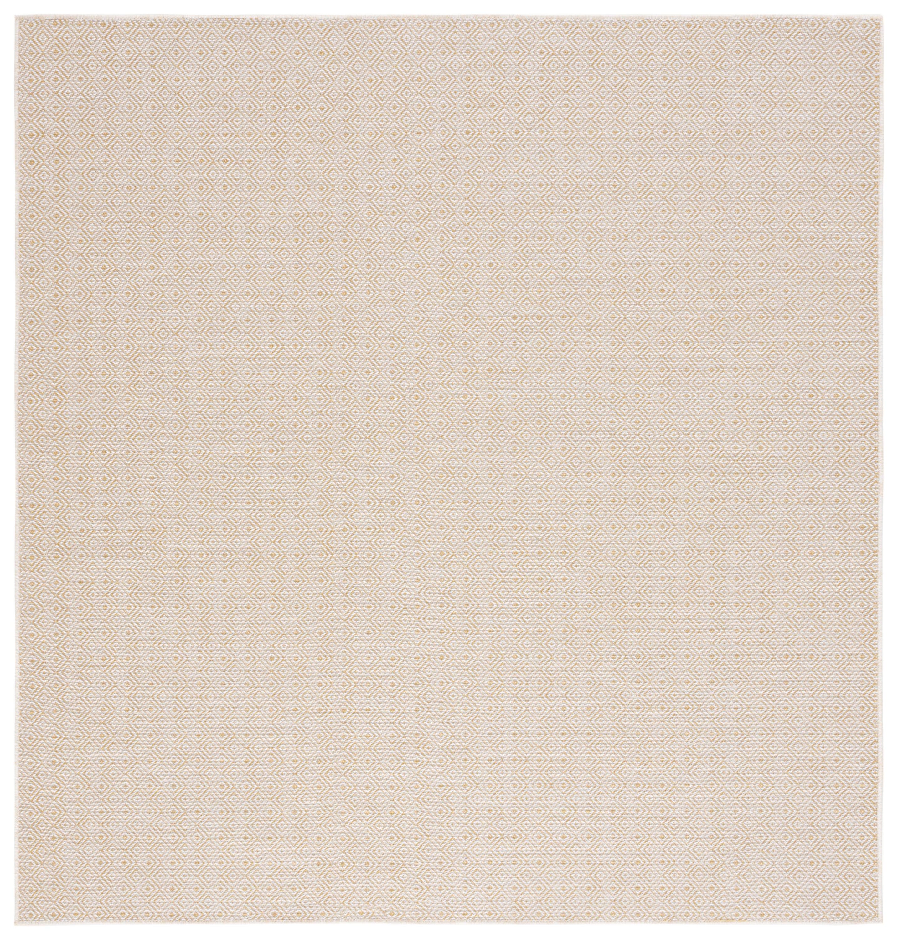 Hampton Yellow Square Indoor/Outdoor Polypropylene Rug