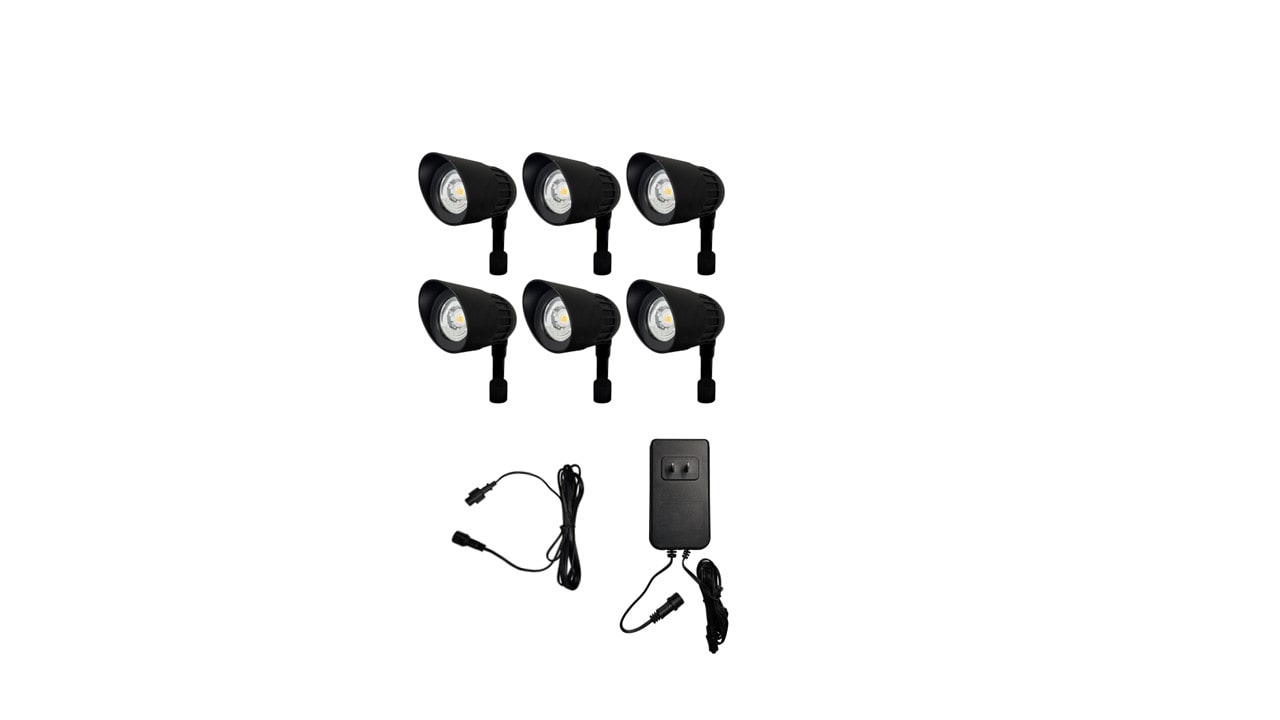 Archipelago Lighting PL-03-07-10FT-05 Plug-N-Go 200 -Lumens 3 -Watt Black Low voltage Plug-in LED Spot light kit