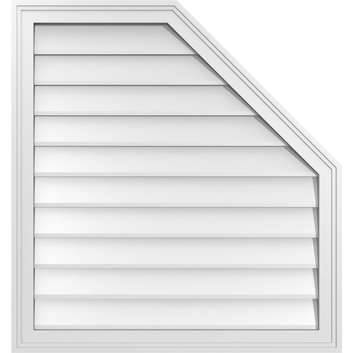 Ekena Millwork GVPOR30X3202SN 30-Inches x 32-Inches Off-white Octagon PVC Gable Louver Vent