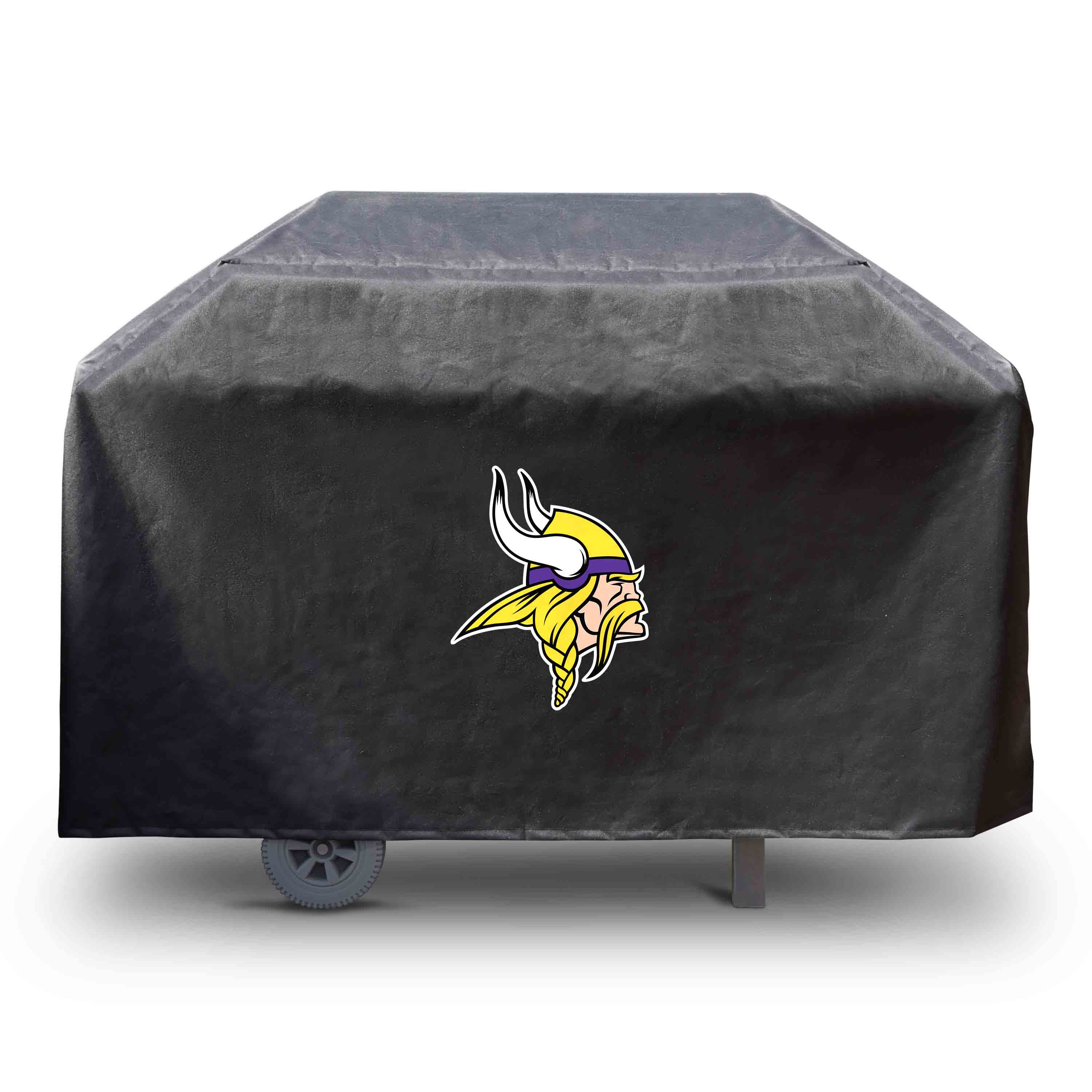 FANMATS 41152 Minnesota Vikings 4 burner grill cover 68-Inches W x 35-Inches H Black Fits most Cover