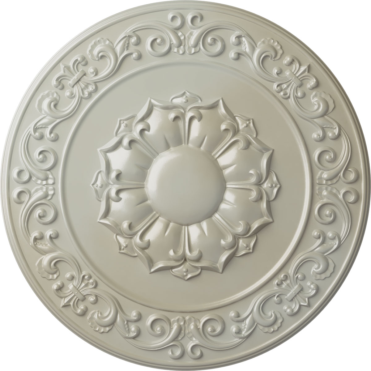 Ekena Millwork CM27SYFBS Sydney 27.75-in W x 27.75-in L Painted Flash Blue Polyurethane Whole Ceiling Medallion
