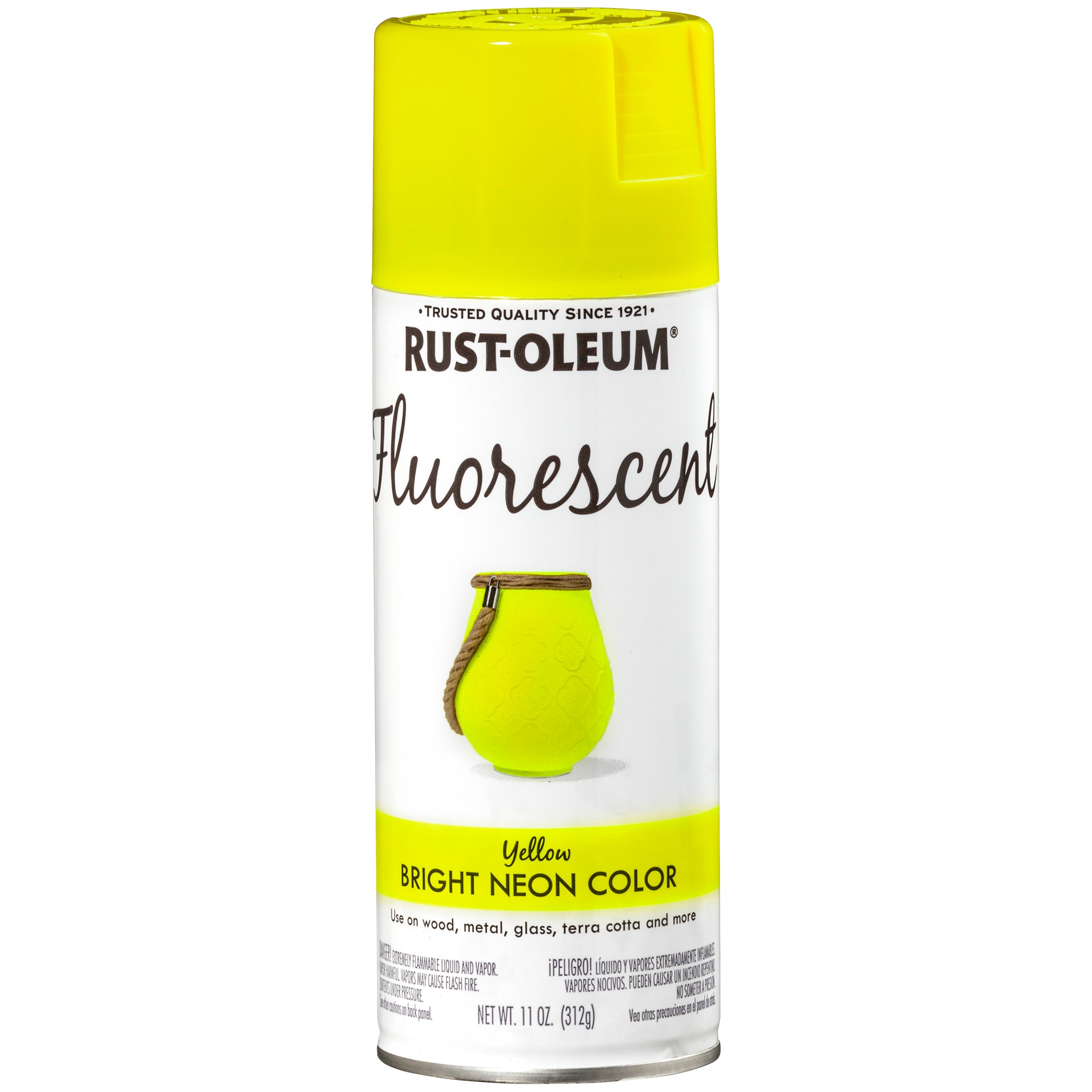 Rust Oleum Specialty 6 Pack Flat Fluorescent Yellow Spray Paint Net Wt 11 Oz 342571sos At