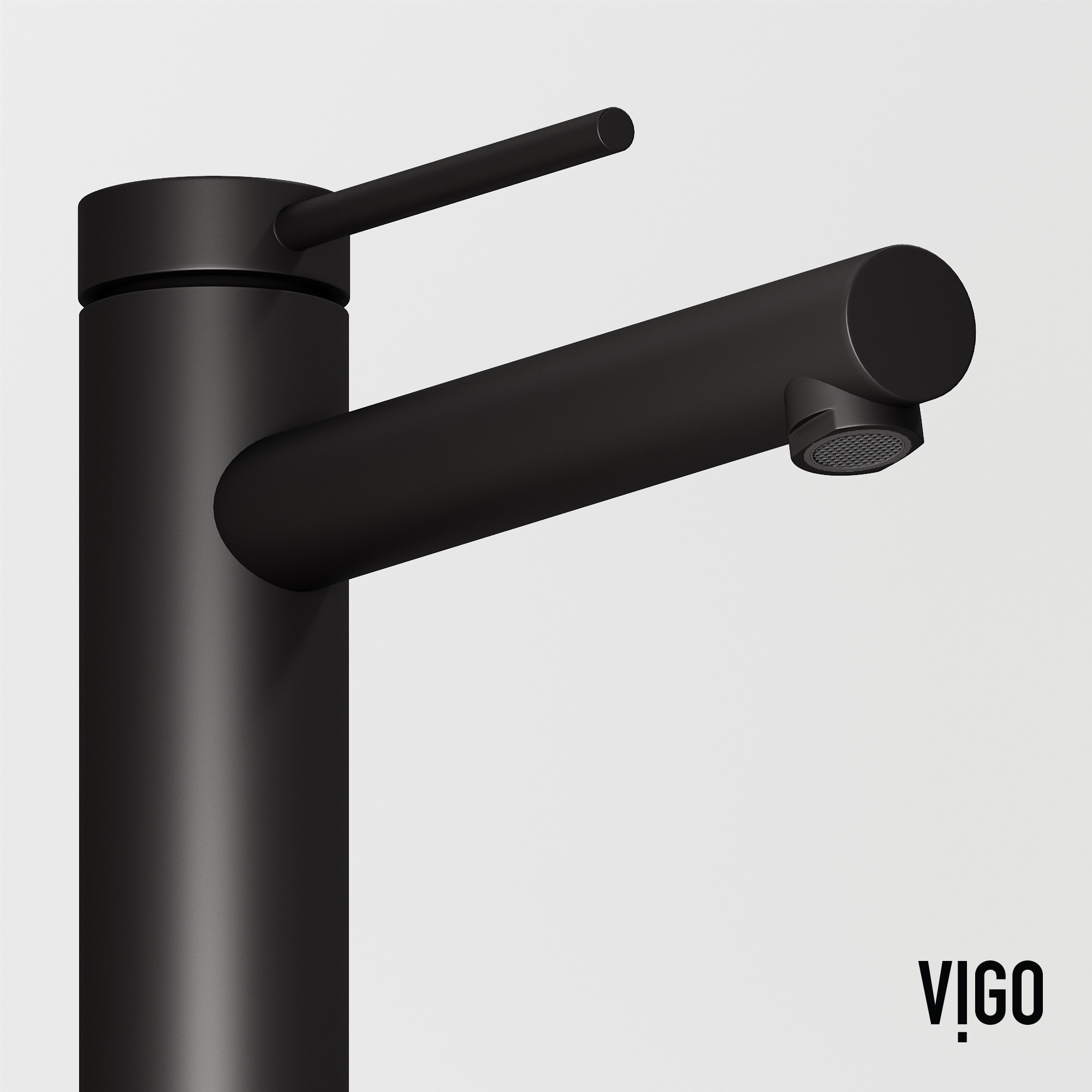 Matte Black 11" Brass Single Handle Vessel Bathroom Faucet