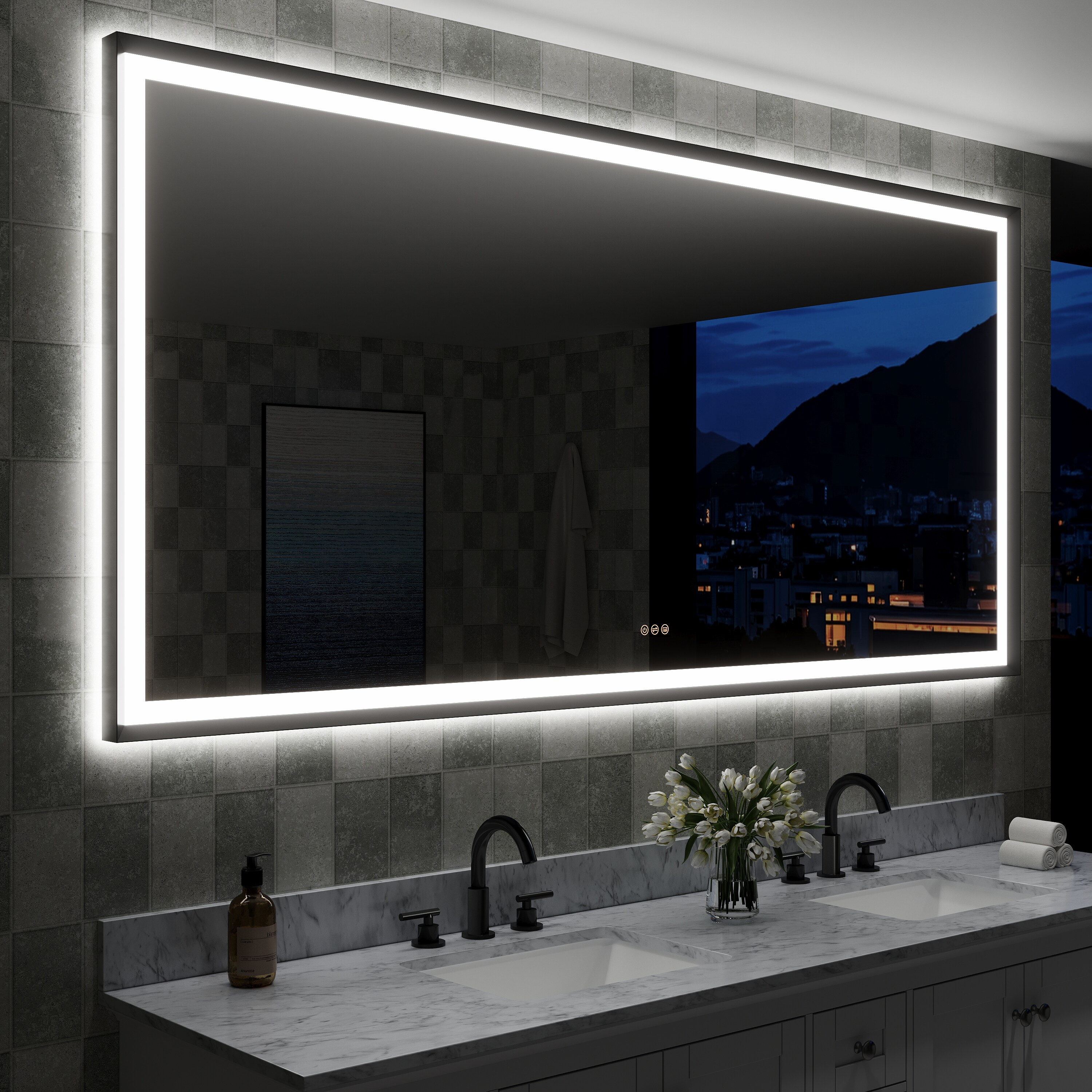 CALVON CLW68440MB Framed-Bath-Mirrors - View #11