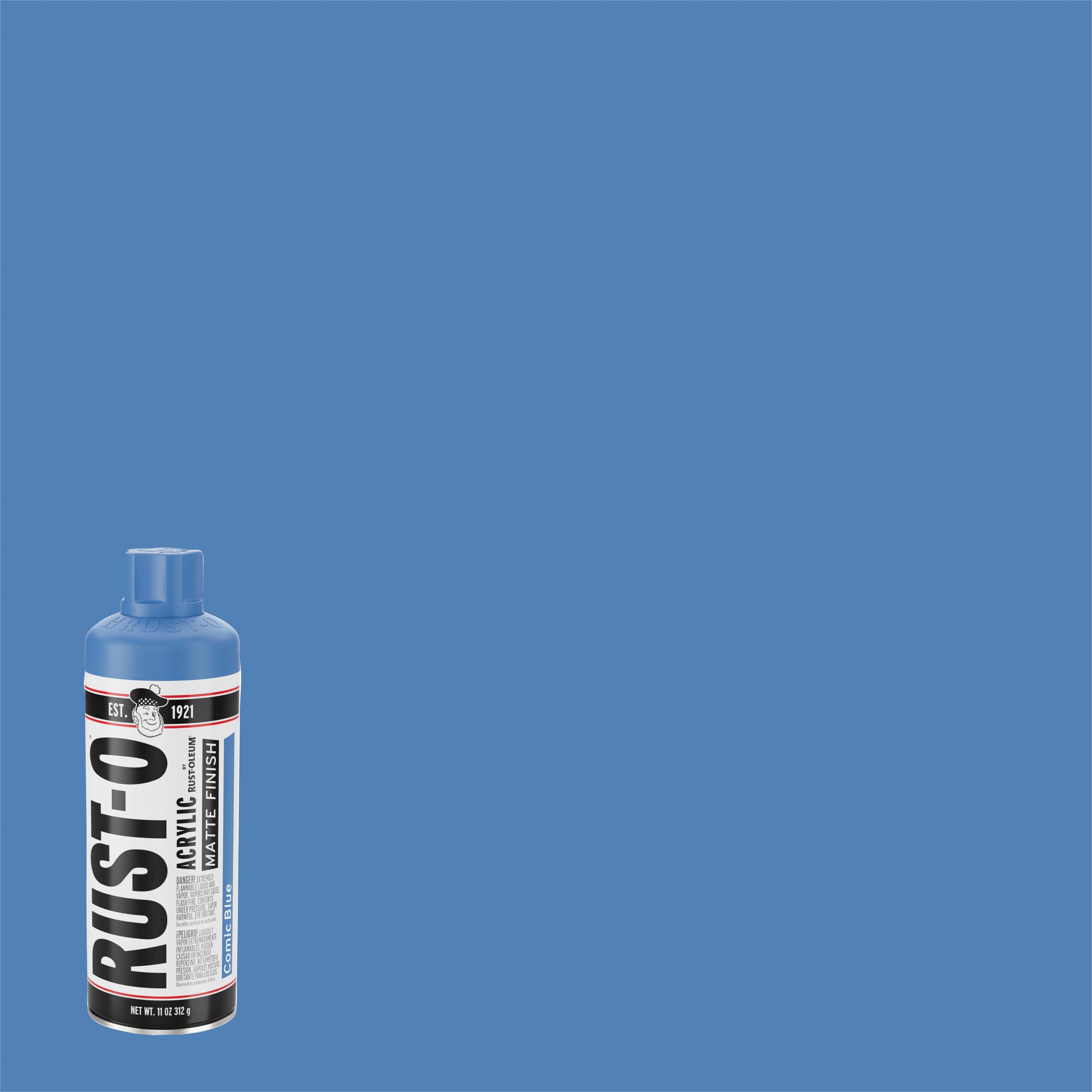 Rust-Oleum 392200SOS Rust-O Artist 6 -Pack Matte Comic Blue Spray paint ( NET WT. 11-oz )