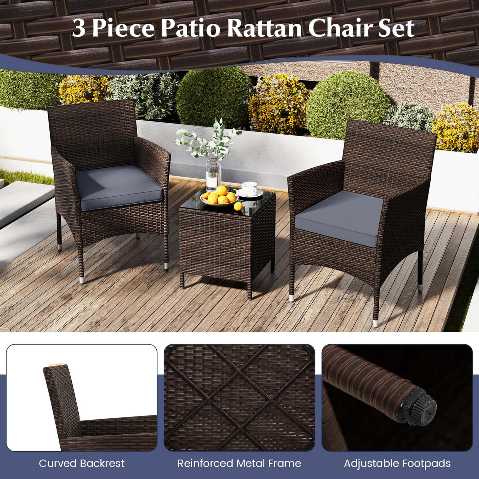 Costway HCST05248 Patio-Conversation-Sets - View #3