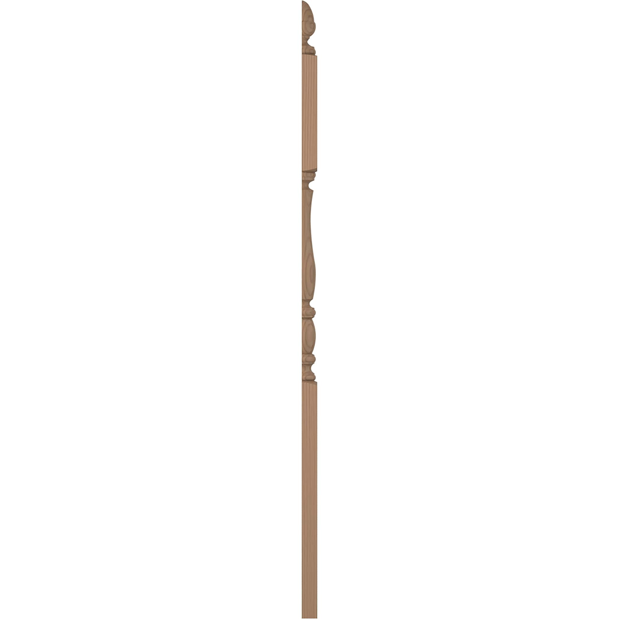 L.J. Smith Stair Systems LJP-3245 1-2-P 3-in x 57.6875-in Unfinished Poplar Stair Newel Post