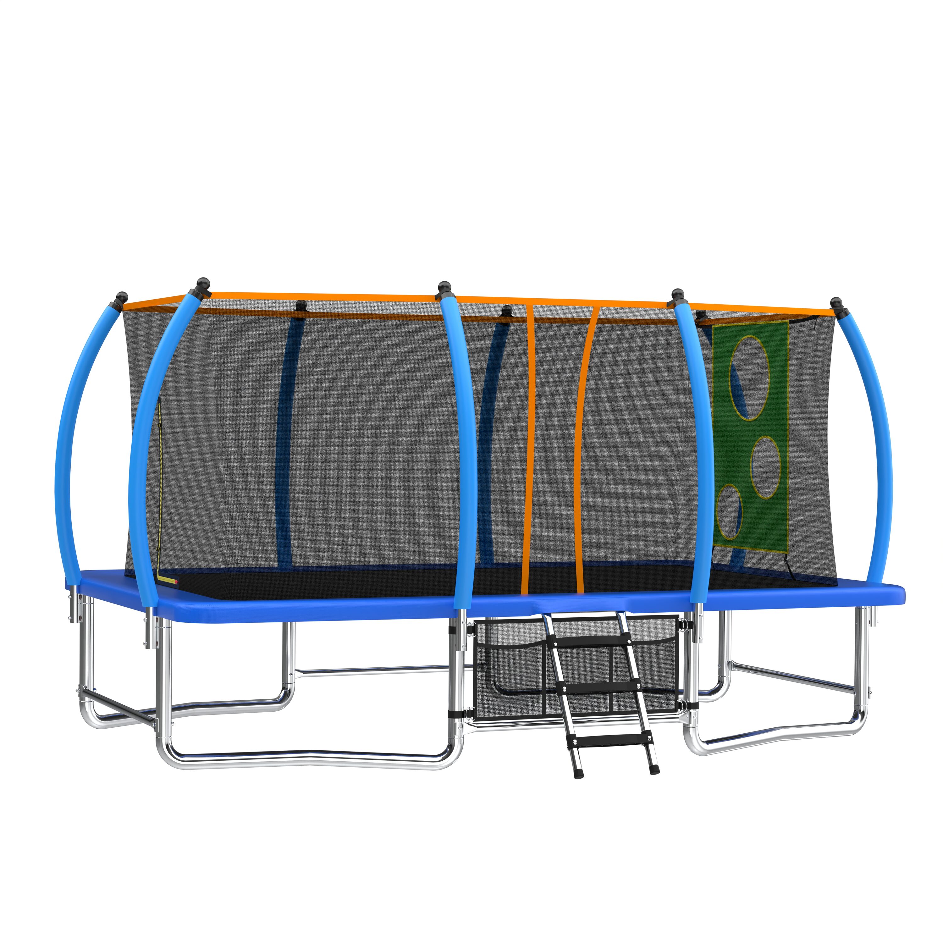LOVMOR SF-R-K1163S00095 8X14FT Outdoor Square Trampolines for Kids Adults Long Rectangular Tumbling Trampoline