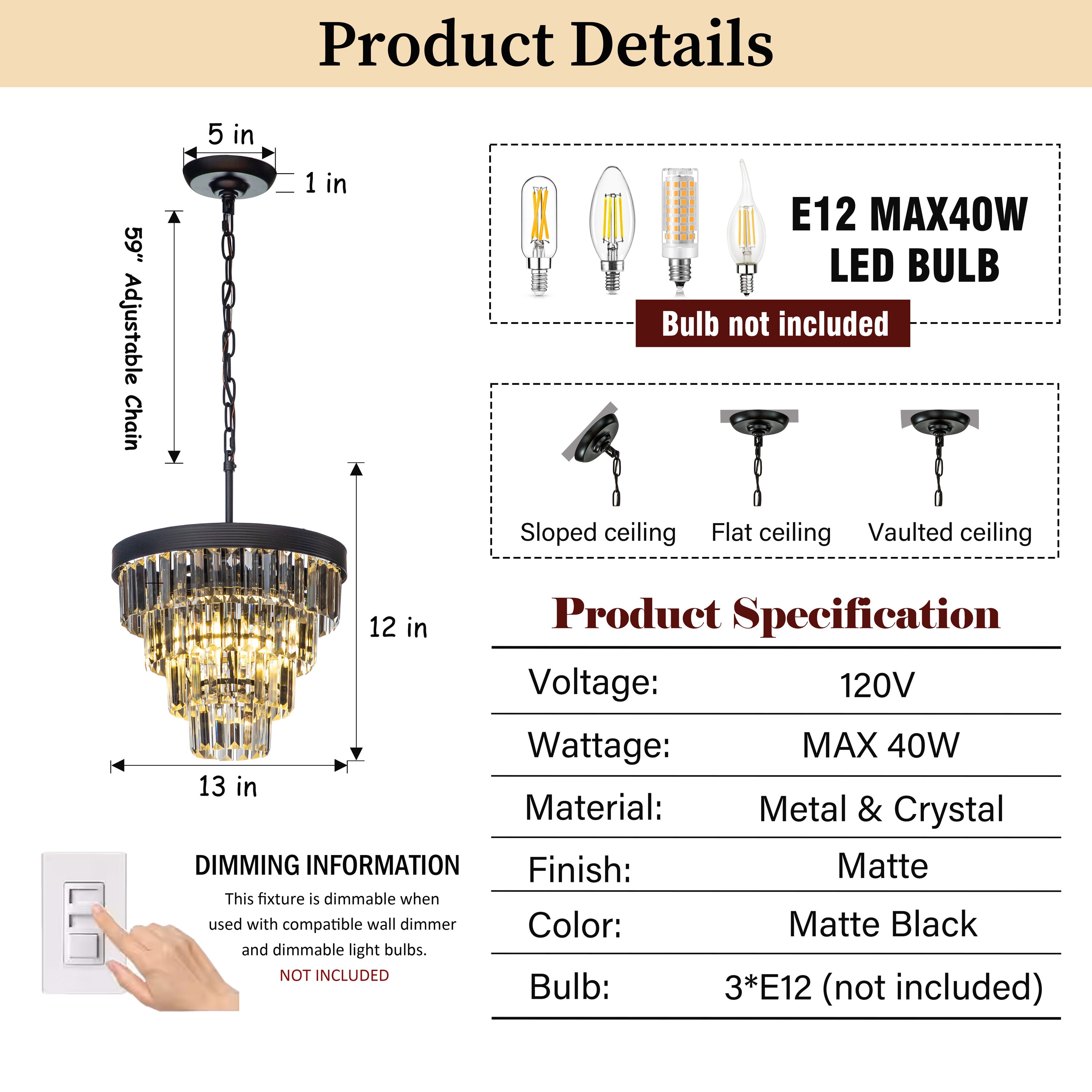 AloaDecor Lighting 7002D30MB b090015 - View #3