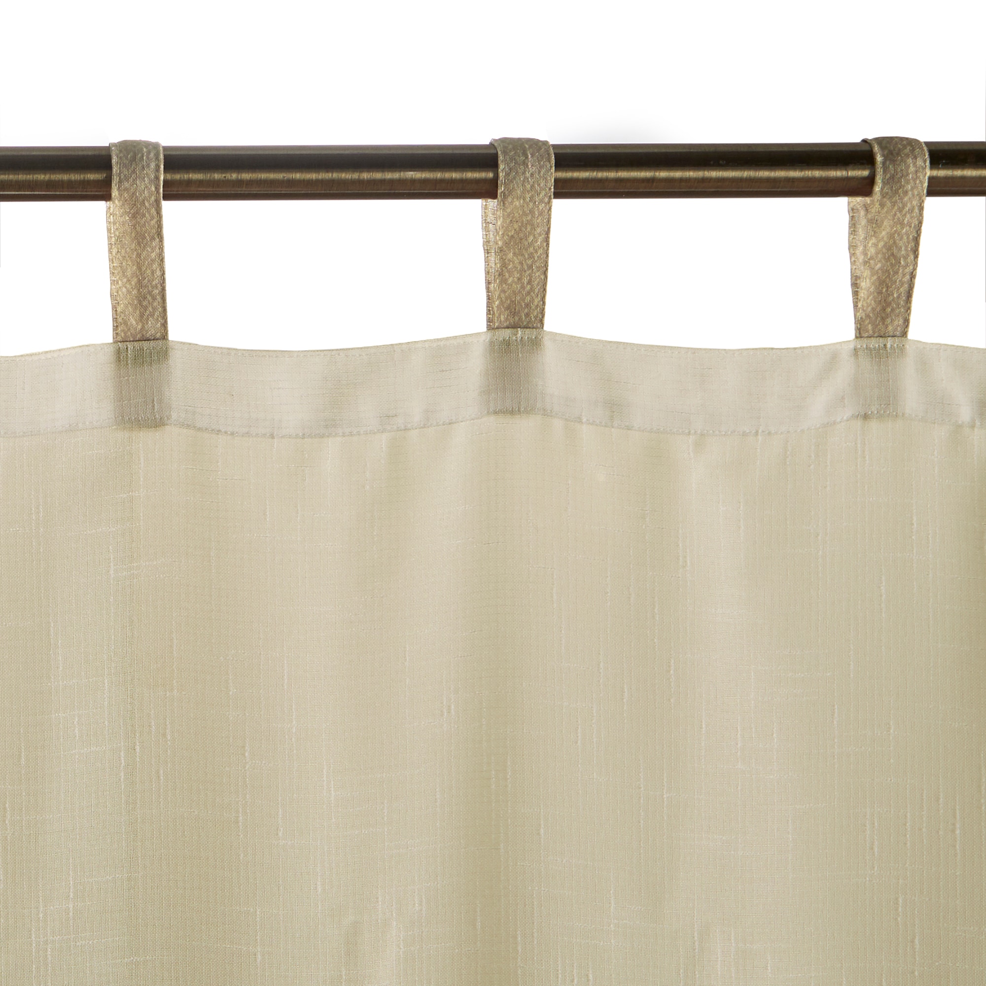 Natural Sheer Polyester Tab Top Curtain Panel